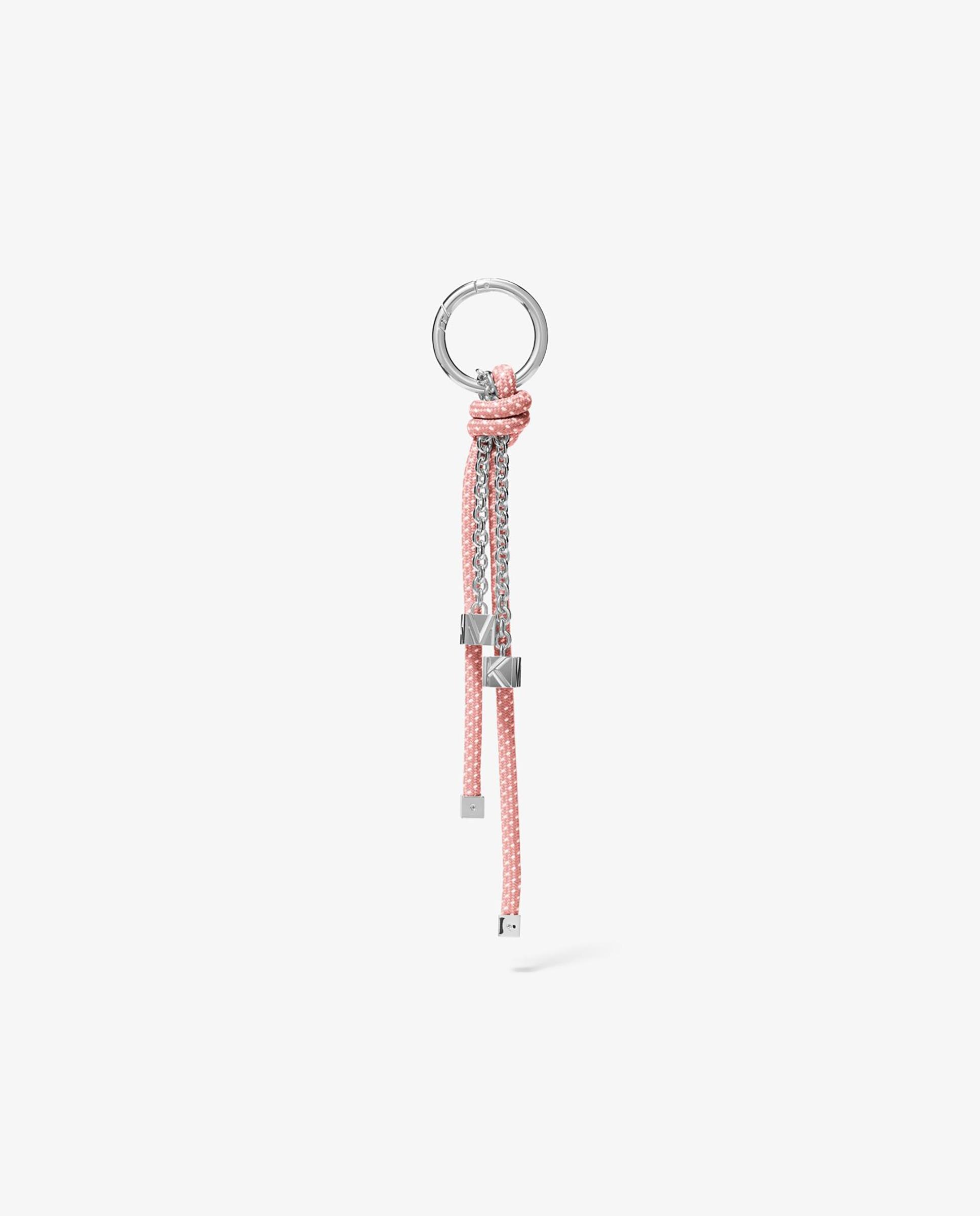 Adorno para bolso en tono plateado moteado con cordón - Michael Michael Kors - Rosa claro Rosa claro-1