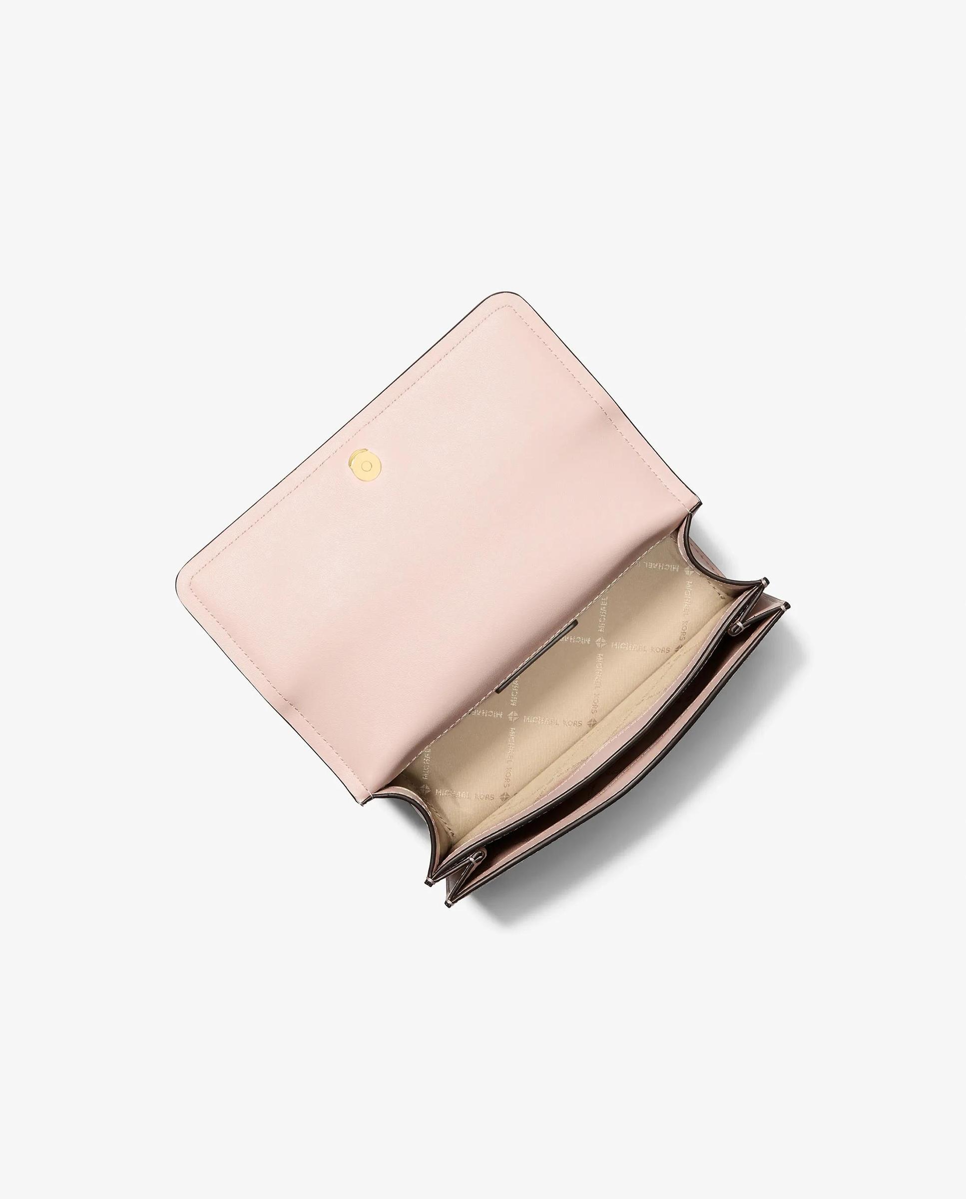Bolso de hombro abbott pequeño con logotipo transformable - Michael Michael Kors - Rosa claro Rosa claro-3
