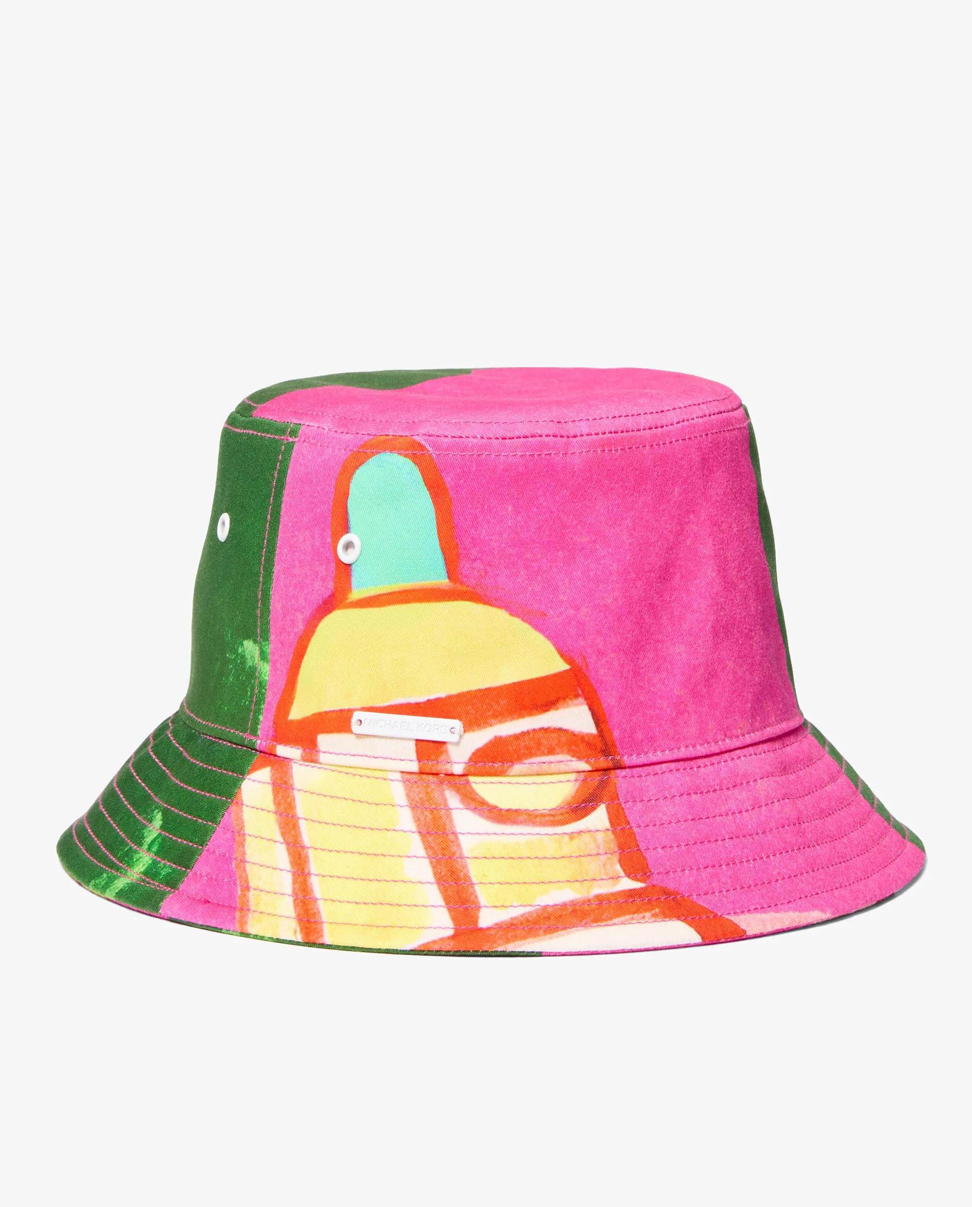 Sombrero tipo pescador de sarga de algodón michael kors x christina zimpel - Michael Michael Kors - Rosa / Verde Rosa / Verde-1