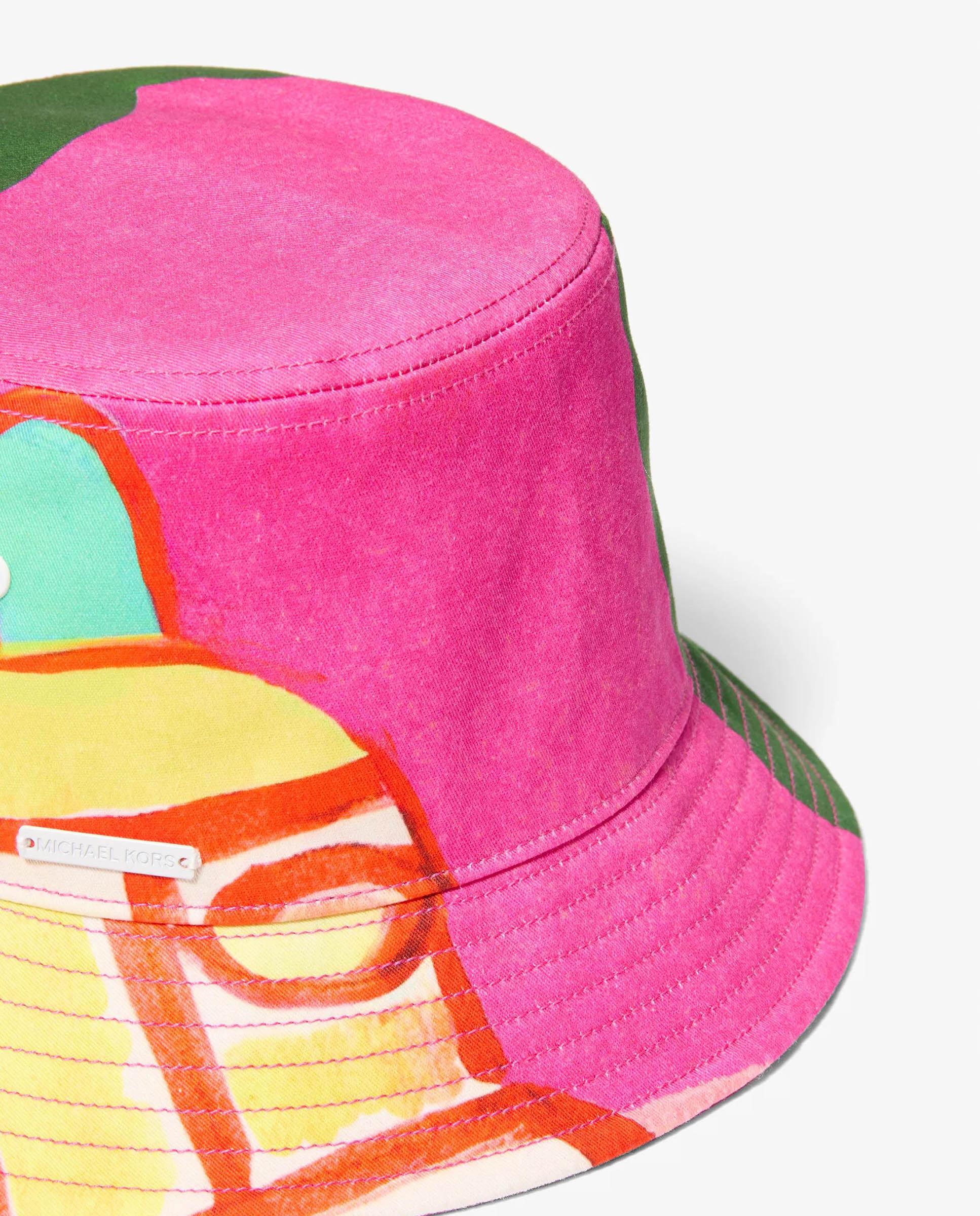 Sombrero tipo pescador de sarga de algodón michael kors x christina zimpel - Michael Michael Kors - Rosa / Verde Rosa / Verde-2