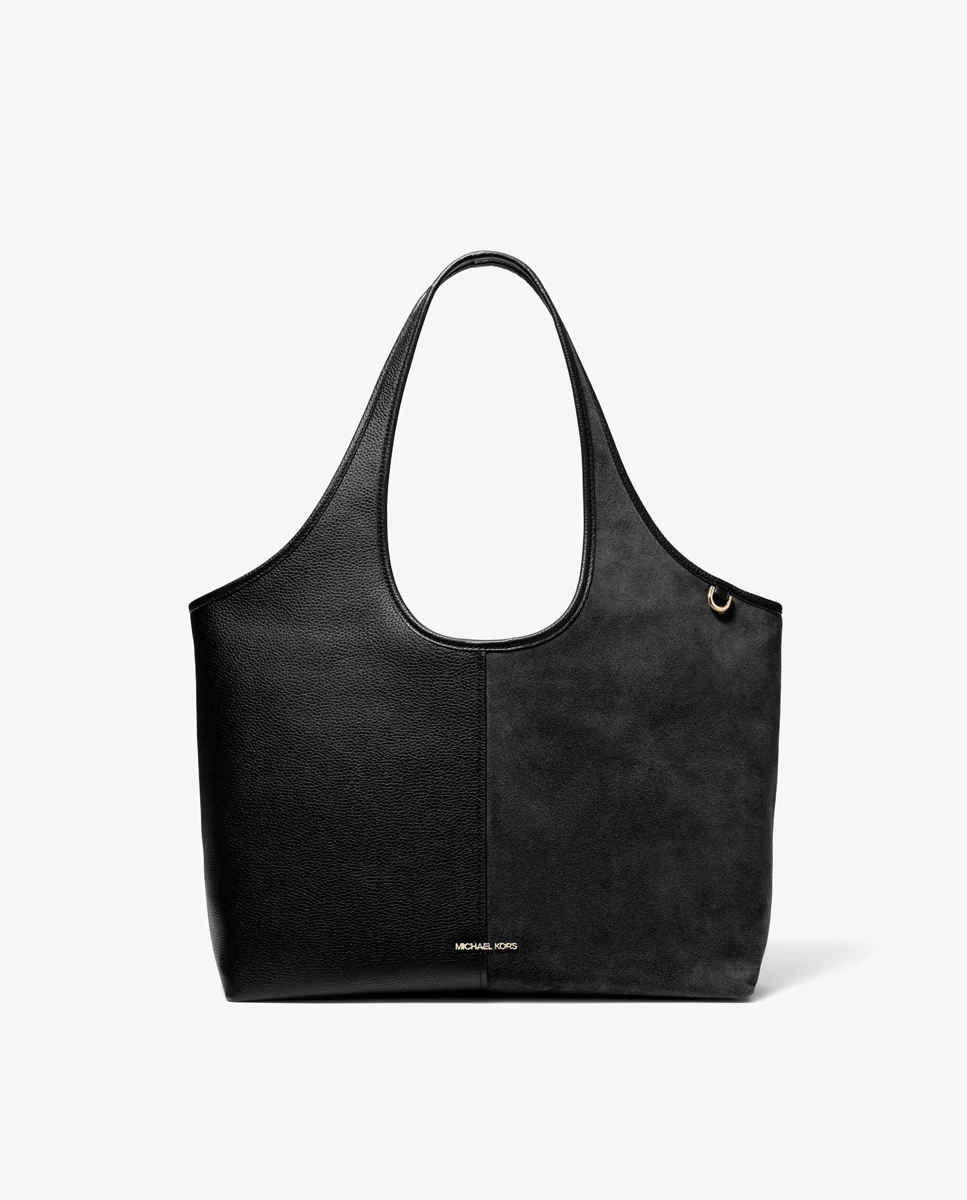 Bolso de hombro henly grande de piel y ante - Michael Michael Kors - Negro Negro-1