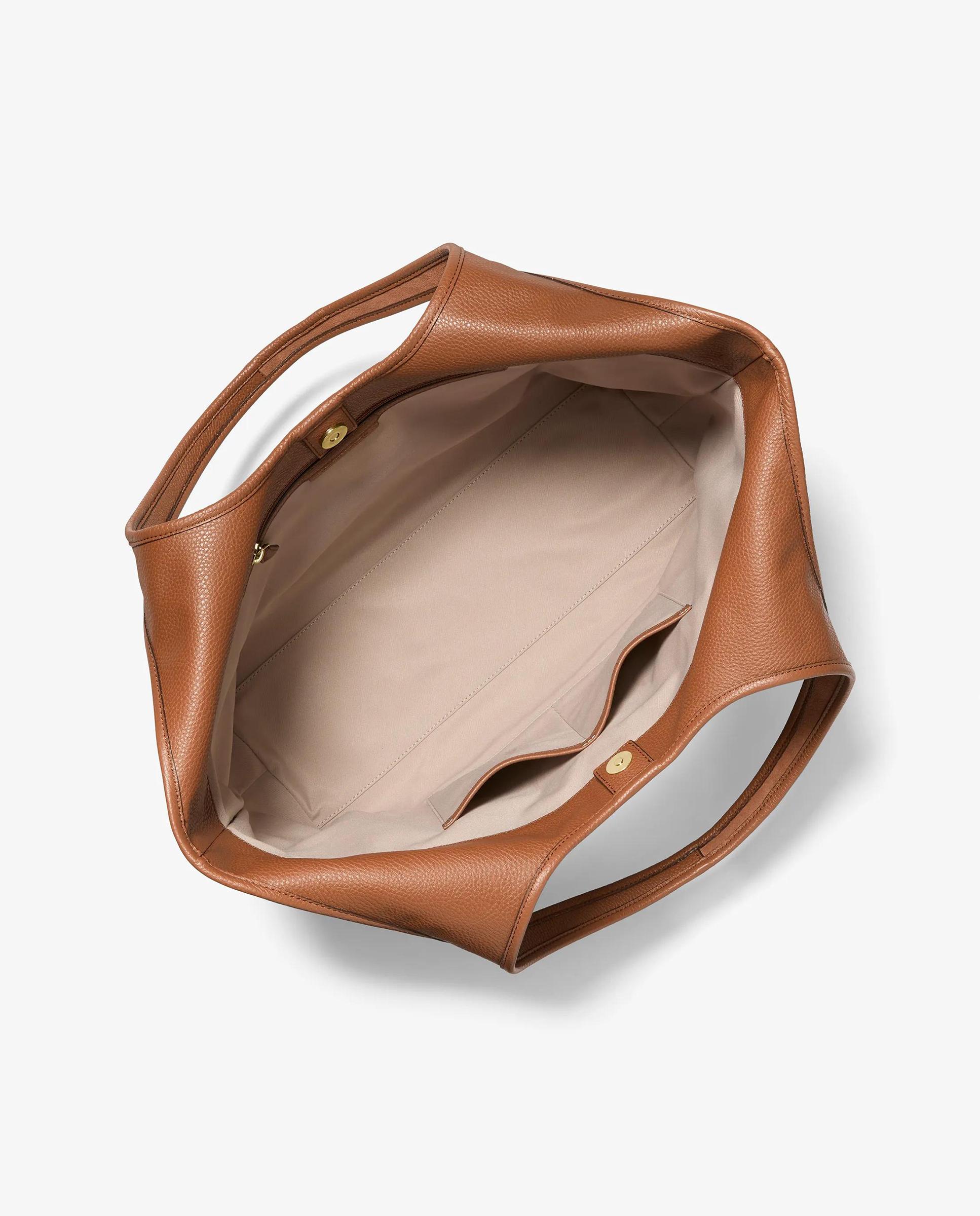 Bolso de hombro henly grande de piel y ante - Michael Michael Kors - Marrón claro Marrón claro-2
