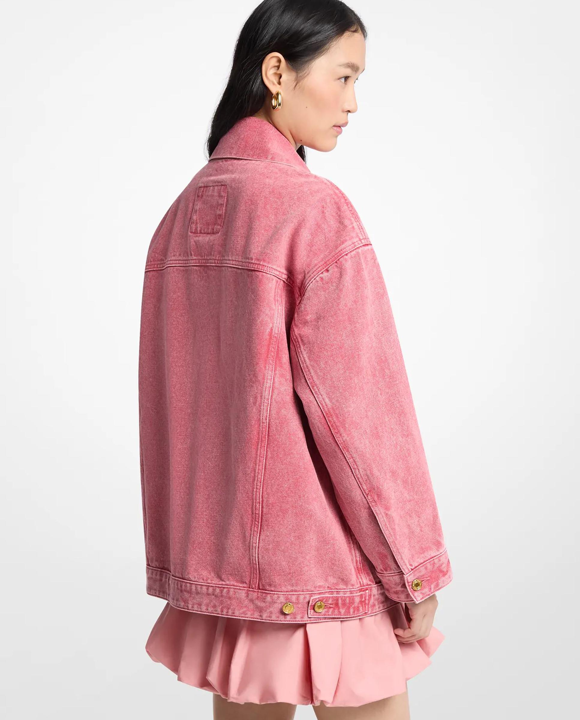 Cazadora vaquera de mujer oversize con efecto teñido - Michael Michael Kors - Rosa Rosa-2