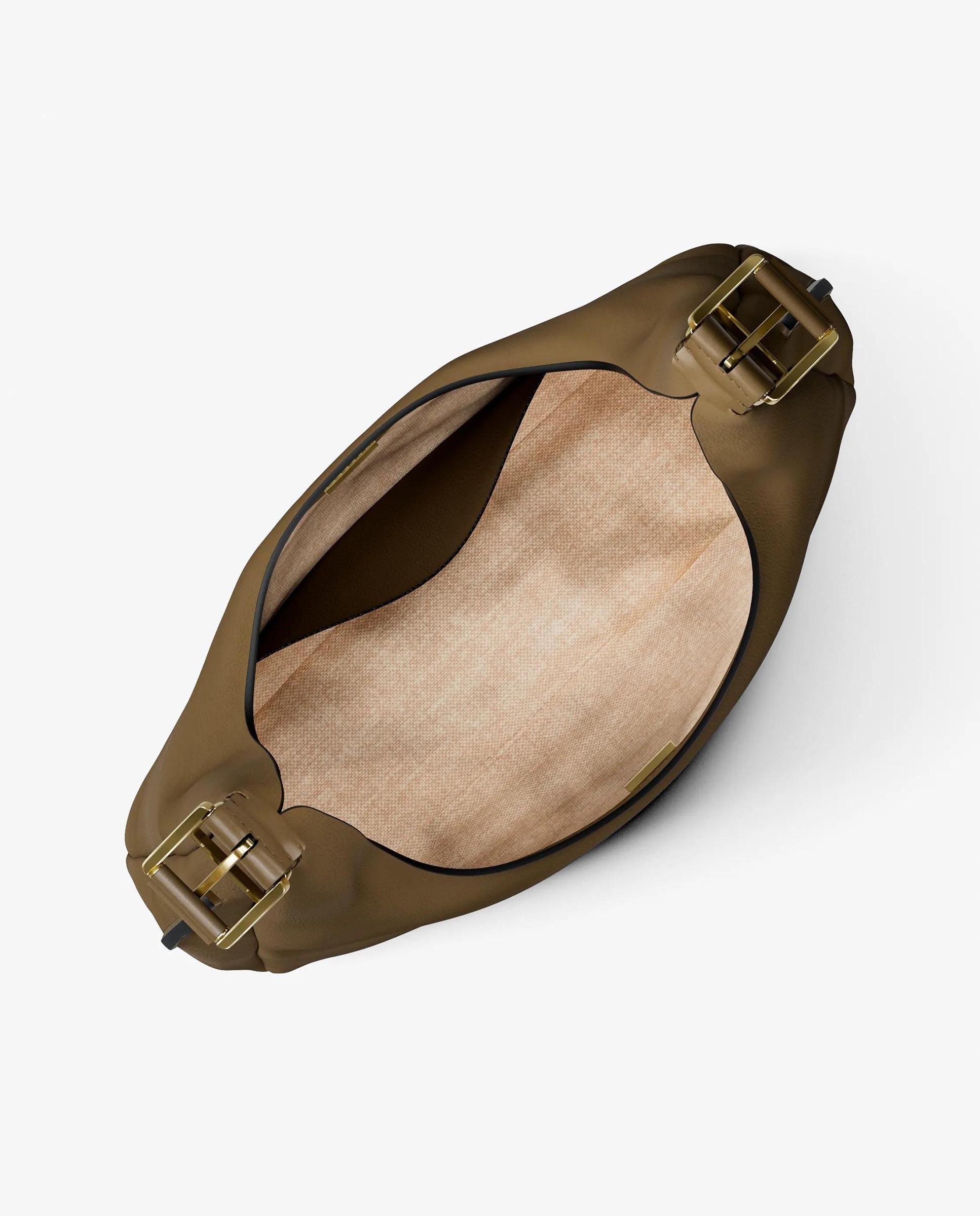 Bolso de hombro hobo nolita grande de nobuck - Michael Michael Kors - Kaki Kaki-4