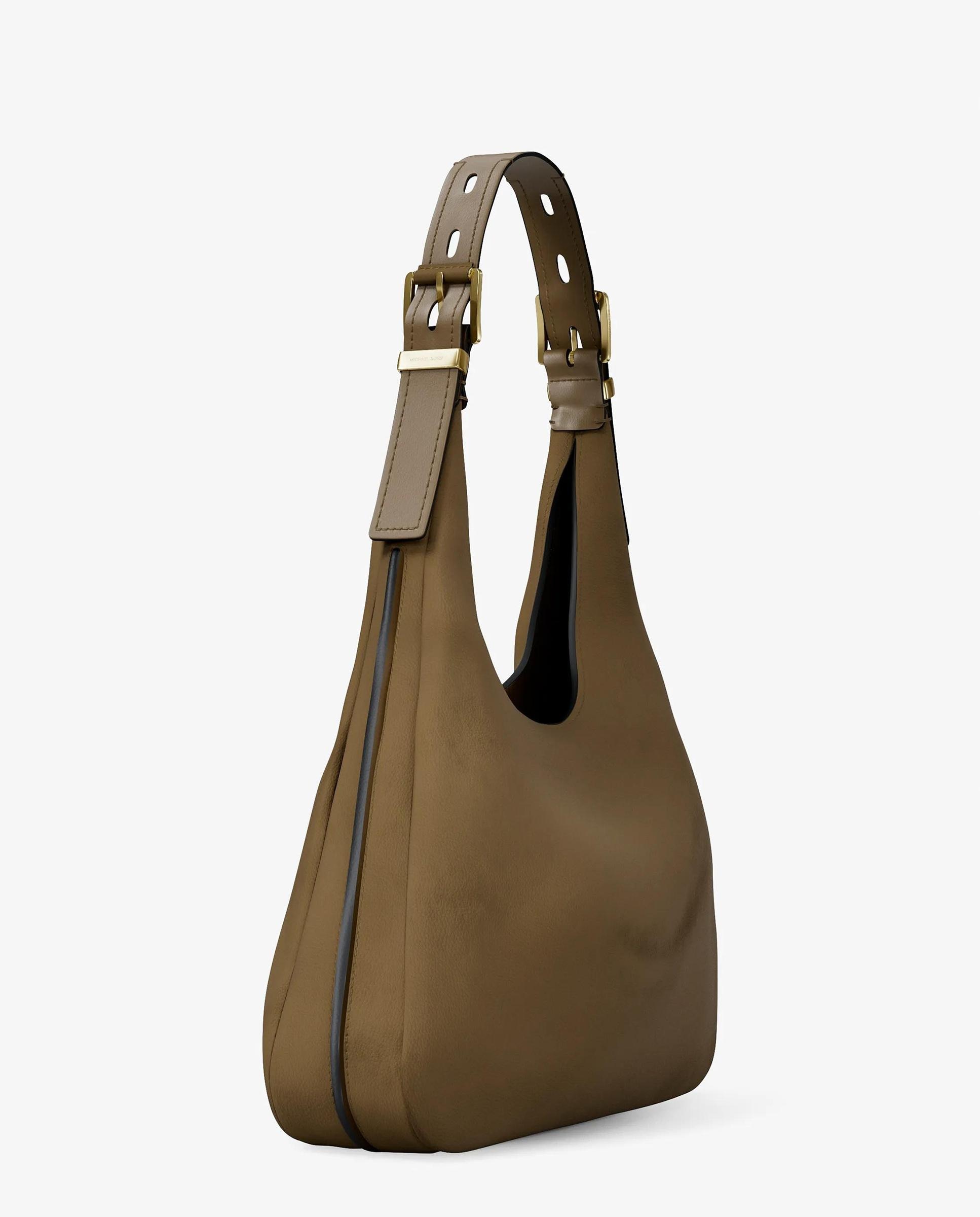 Bolso de hombro hobo nolita grande de nobuck - Michael Michael Kors - Kaki Kaki-3