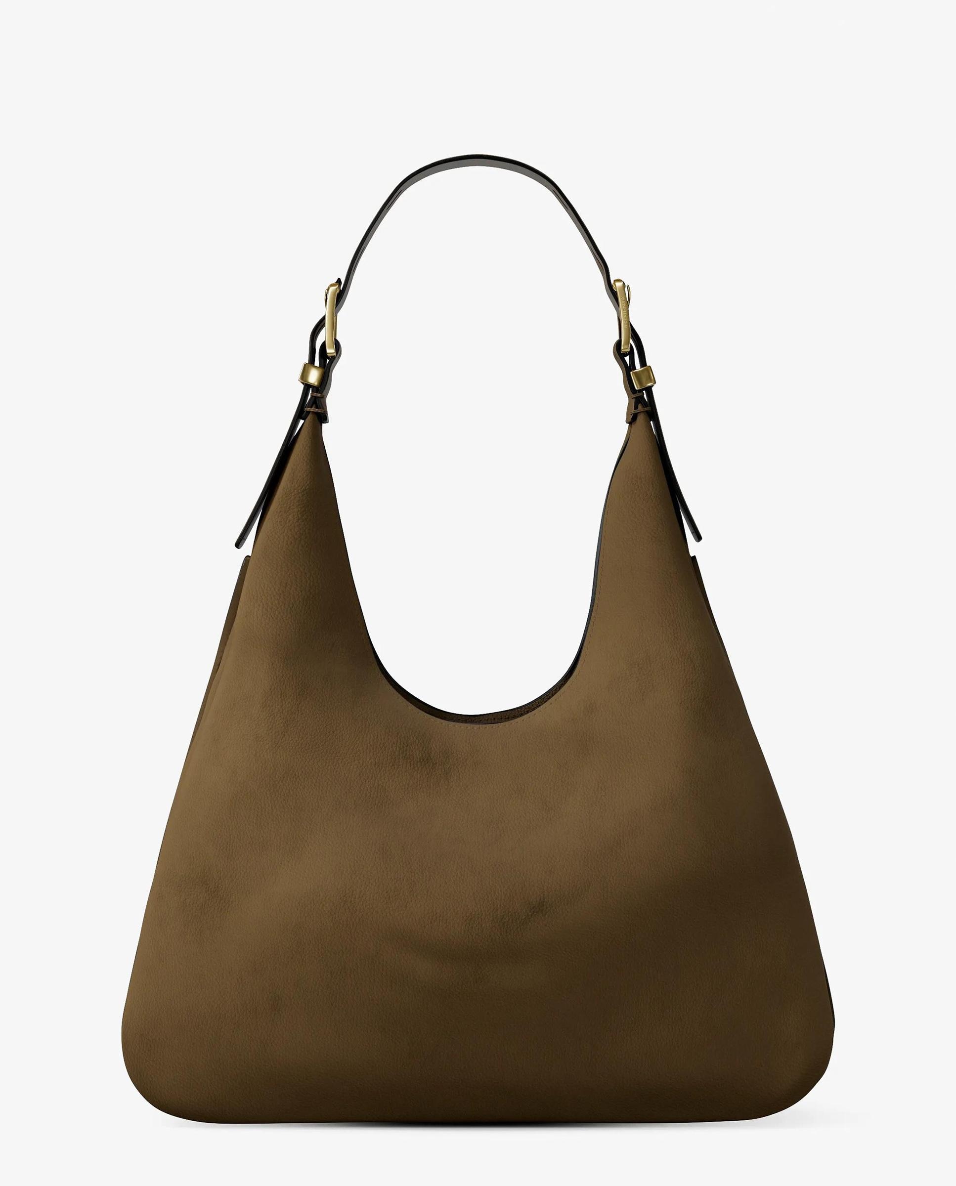 Bolso de hombro hobo nolita grande de nobuck - Michael Michael Kors - Kaki Kaki-5