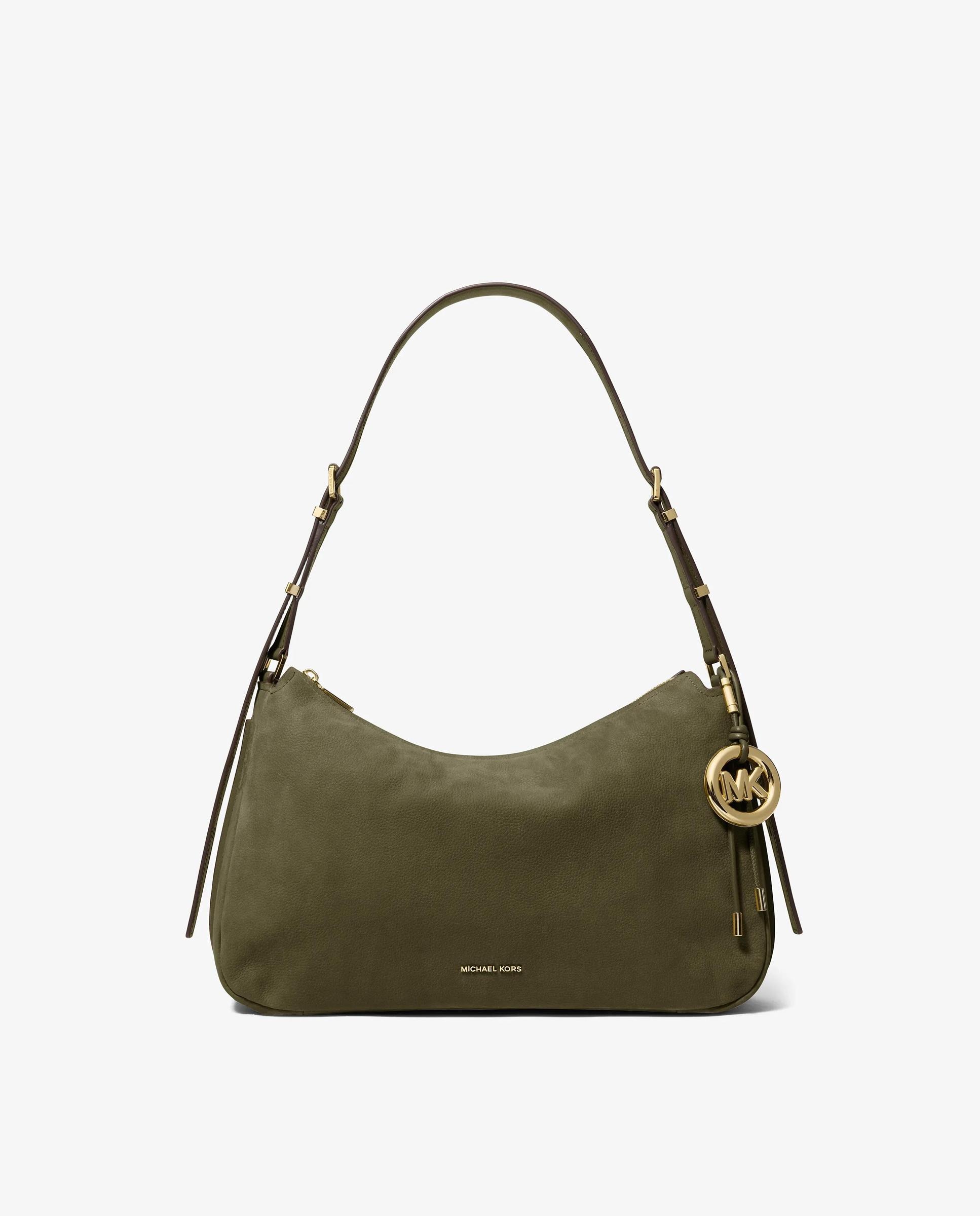 Bolso de hombro nolita mediano transformable de nobuck - Michael Michael Kors - Kaki Kaki-1