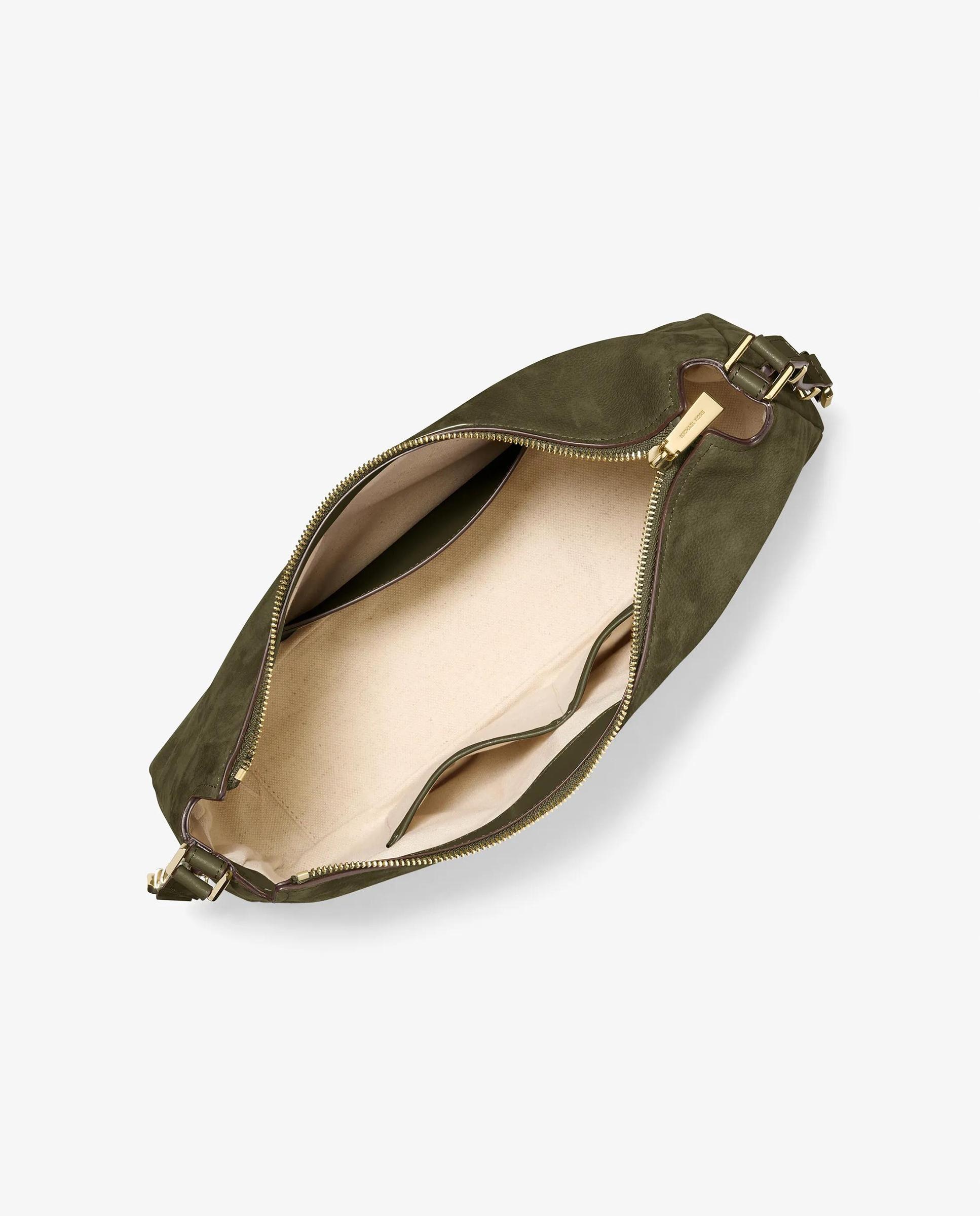 Bolso de hombro nolita mediano transformable de nobuck - Michael Michael Kors - Kaki Kaki-2
