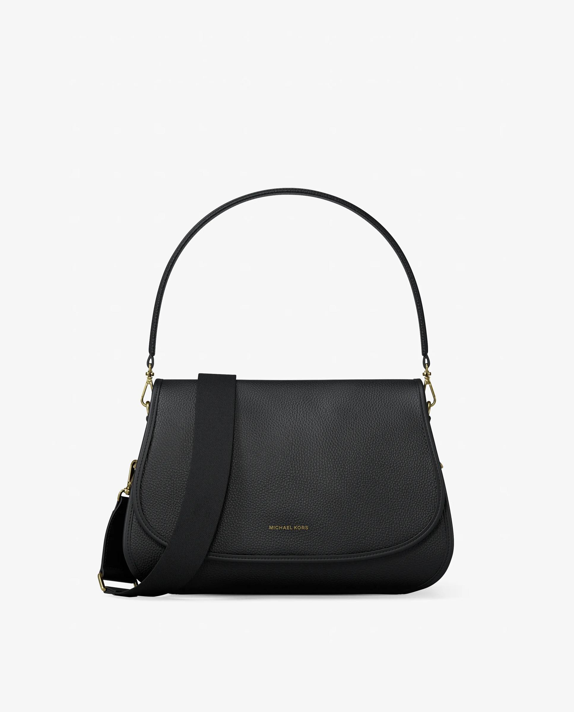 Bandolera de mujer holmes mediano de piel granulada transformable - Michael Michael Kors - Negro Negro-1