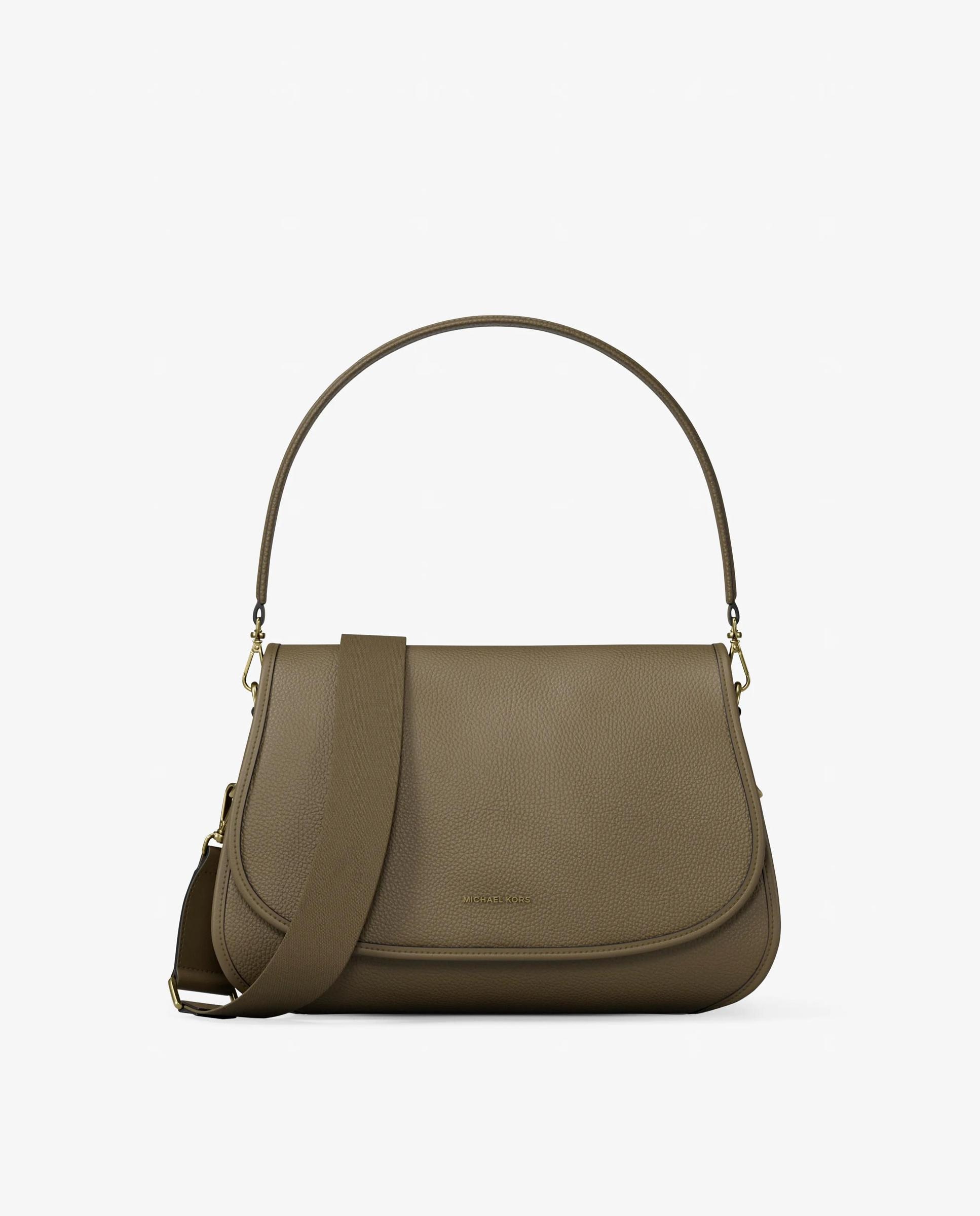 Bandolera de mujer holmes mediano de piel granulada transformable - Michael Michael Kors - Kaki Kaki-1