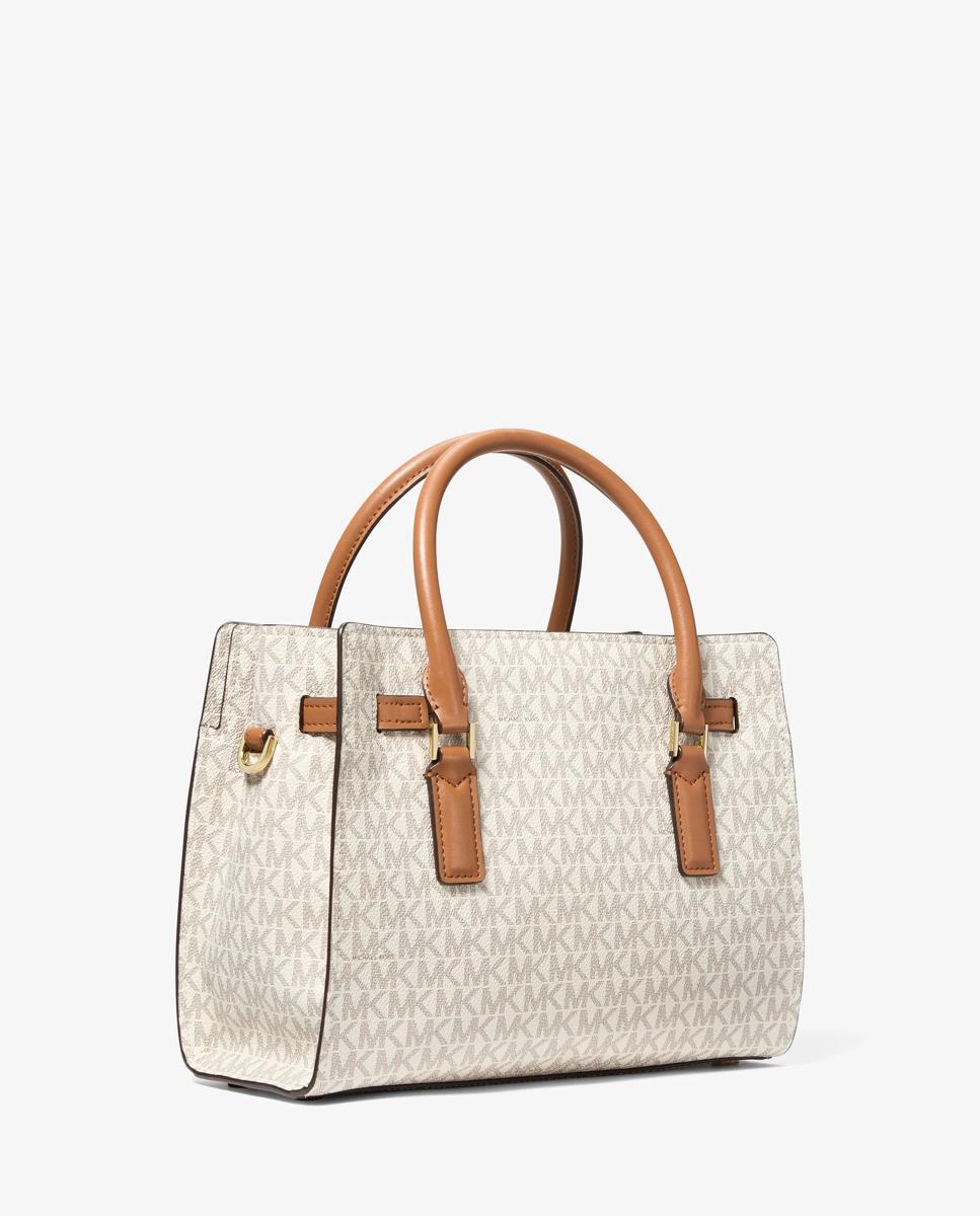 Bandolera de mujer hamilton moderne pequeña con logotipo - Michael Michael Kors - Marfil Marfil-3