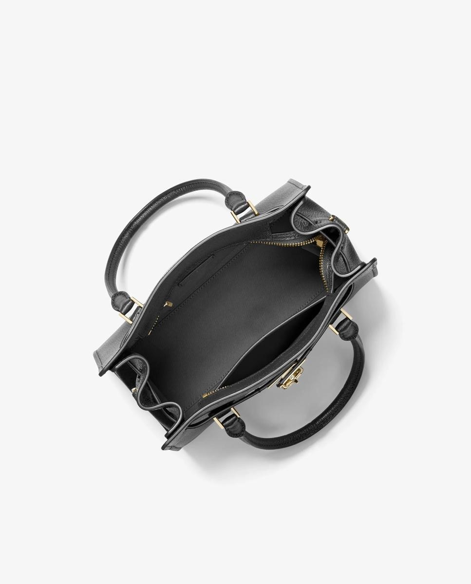 Bandolera de mujer hamilton moderne pequeña de piel - Michael Michael Kors - Negro Negro-4