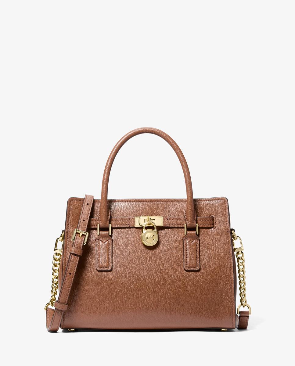 Bandolera de mujer hamilton moderne pequeña de piel - Michael Michael Kors - Marrón Marrón-1