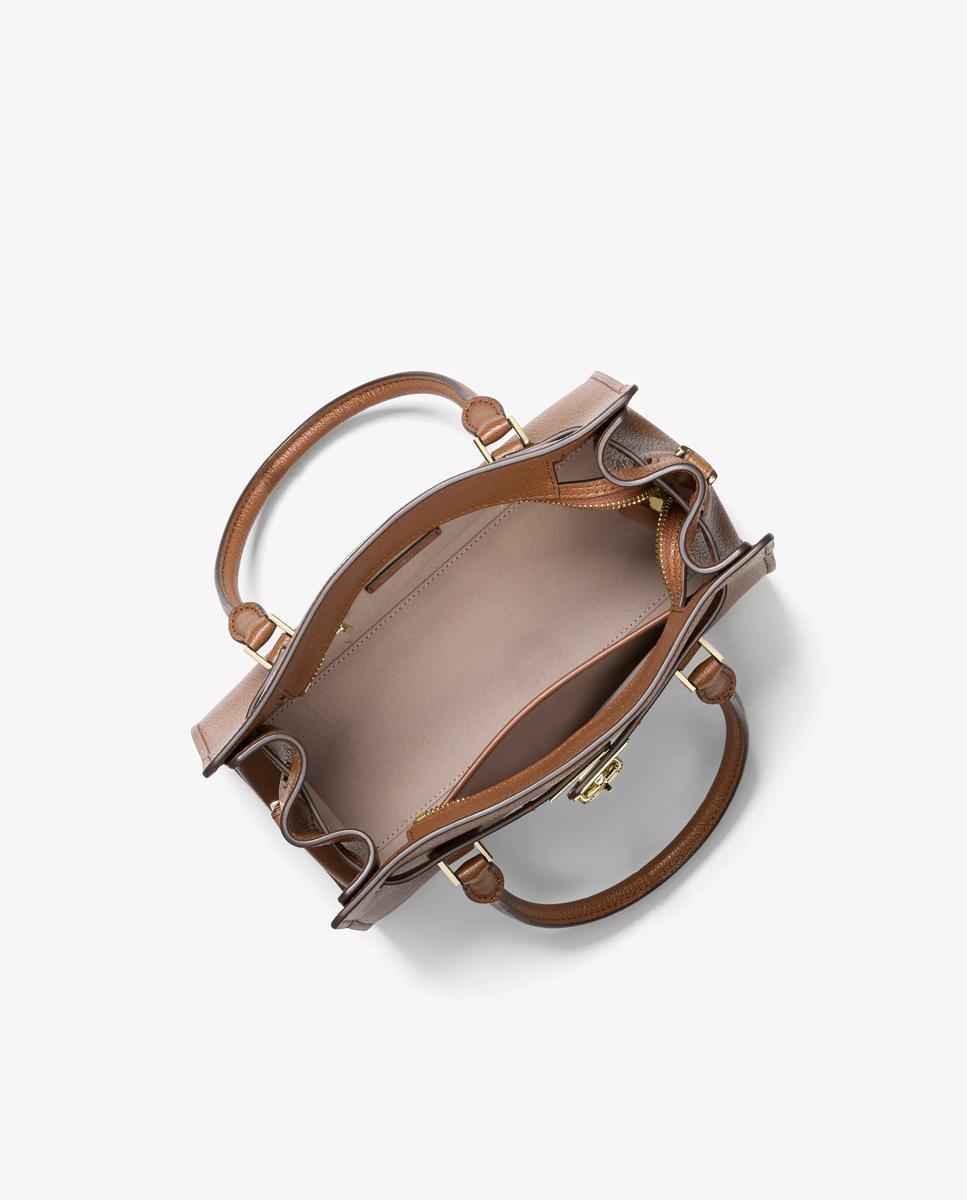 Bandolera de mujer hamilton moderne pequeña de piel - Michael Michael Kors - Marrón Marrón-4