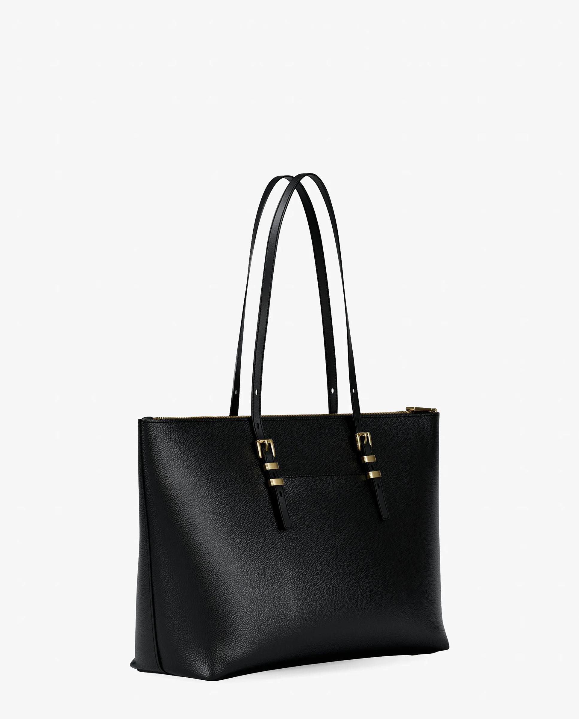 Bolso shopper tote quinn grande de piel granulada - Michael Michael Kors - Negro Negro-3