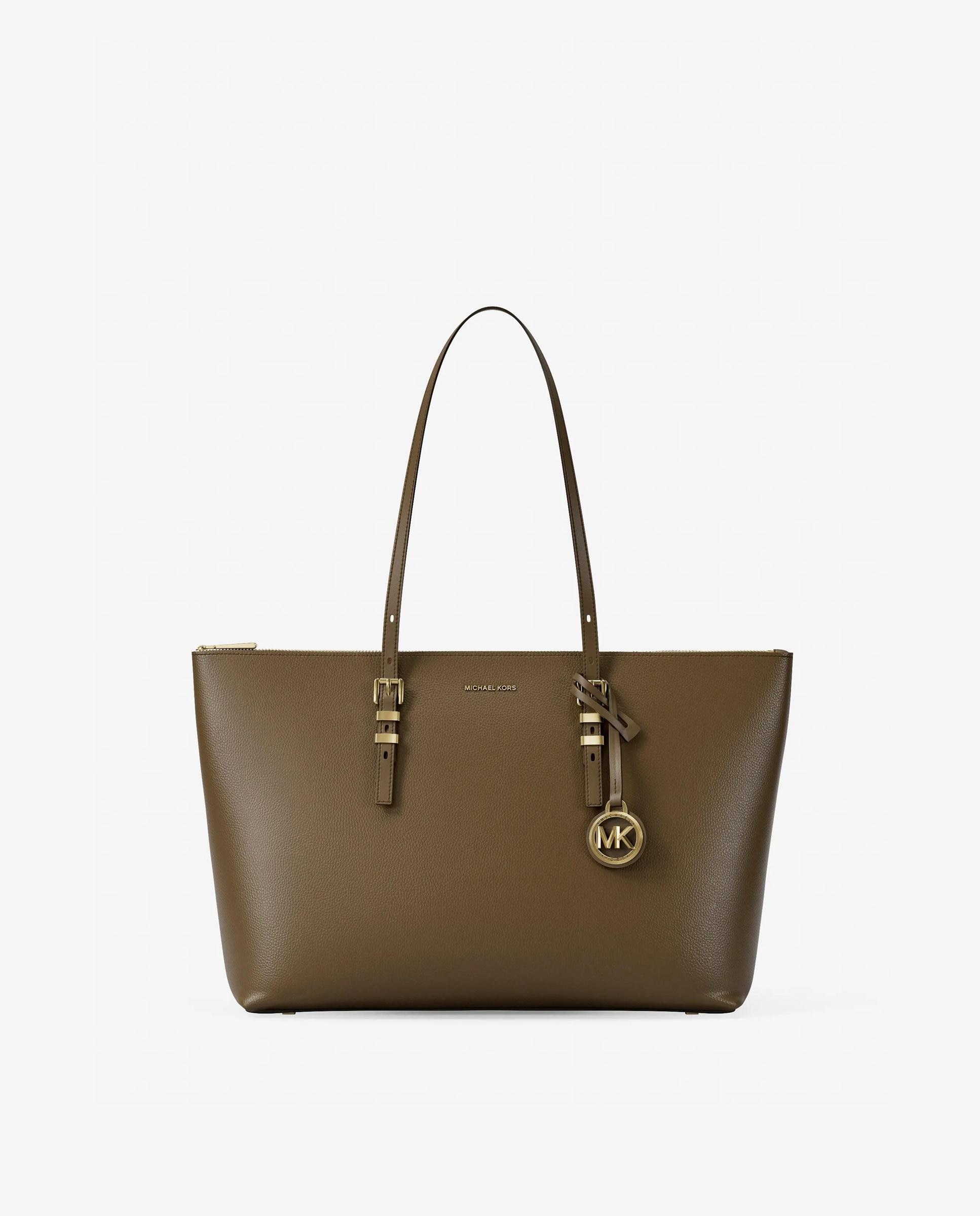 Bolso shopper tote quinn grande de piel granulada - Michael Michael Kors - Kaki Kaki-1