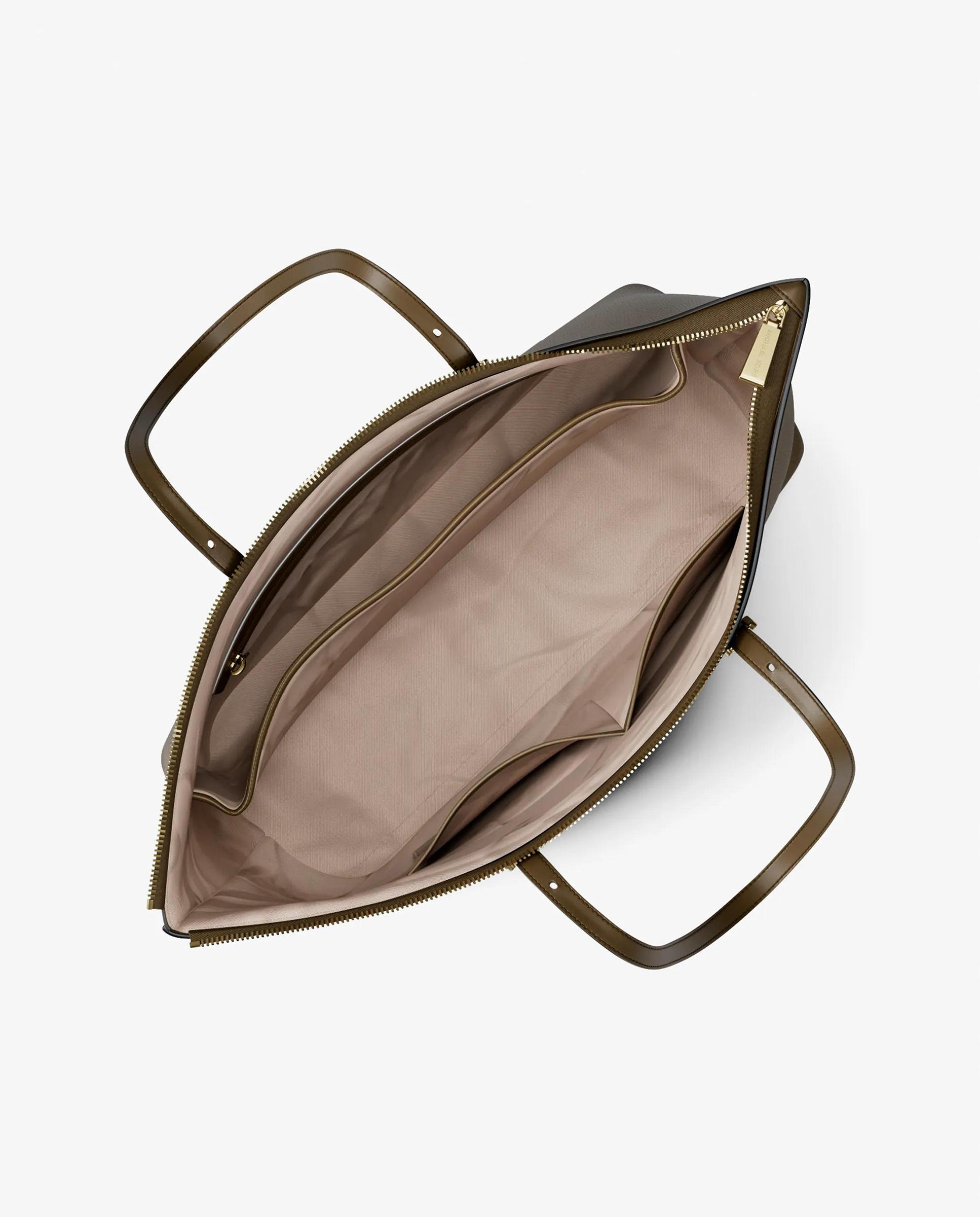 Bolso shopper tote quinn grande de piel granulada - Michael Michael Kors - Kaki Kaki-4