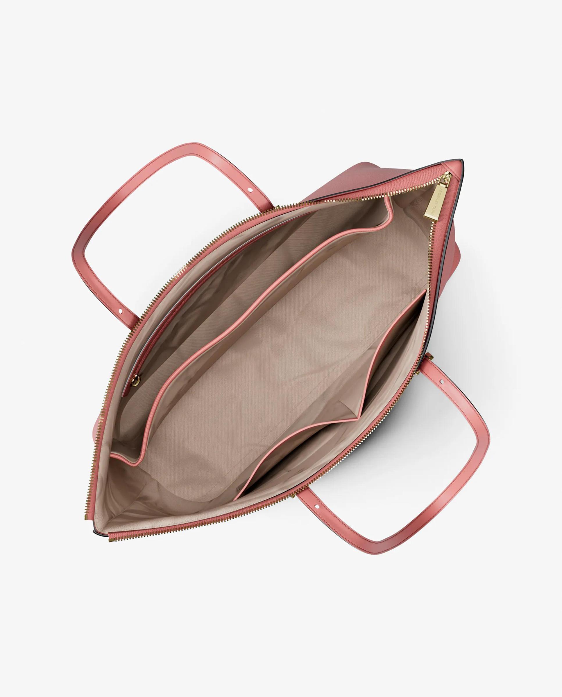 Imagen 4 de Bolso shopper tote quinn grande de piel granulada - Michael Michael Kors - Rosa pastel Rosa pastel