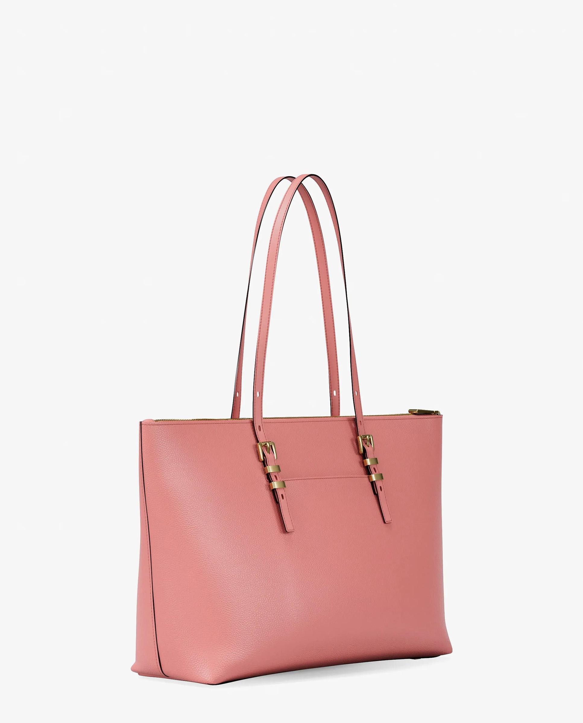 Imagen 3 de Bolso shopper tote quinn grande de piel granulada - Michael Michael Kors - Rosa pastel Rosa pastel