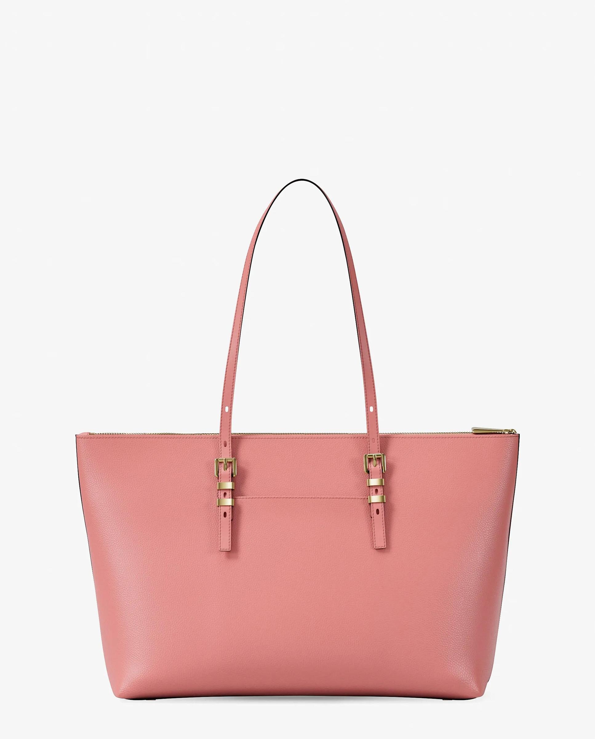 Imagen 5 de Bolso shopper tote quinn grande de piel granulada - Michael Michael Kors - Rosa pastel Rosa pastel