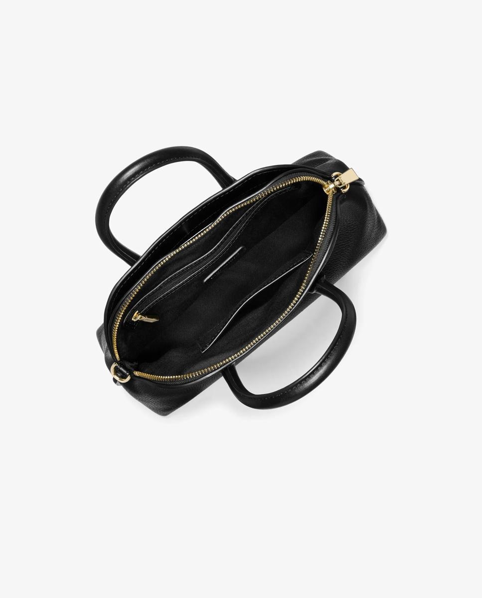 Bandolera de mujer satchel tipo cúpula freddie mediano de piel granulada - Michael Michael Kors - Negro Negro-4