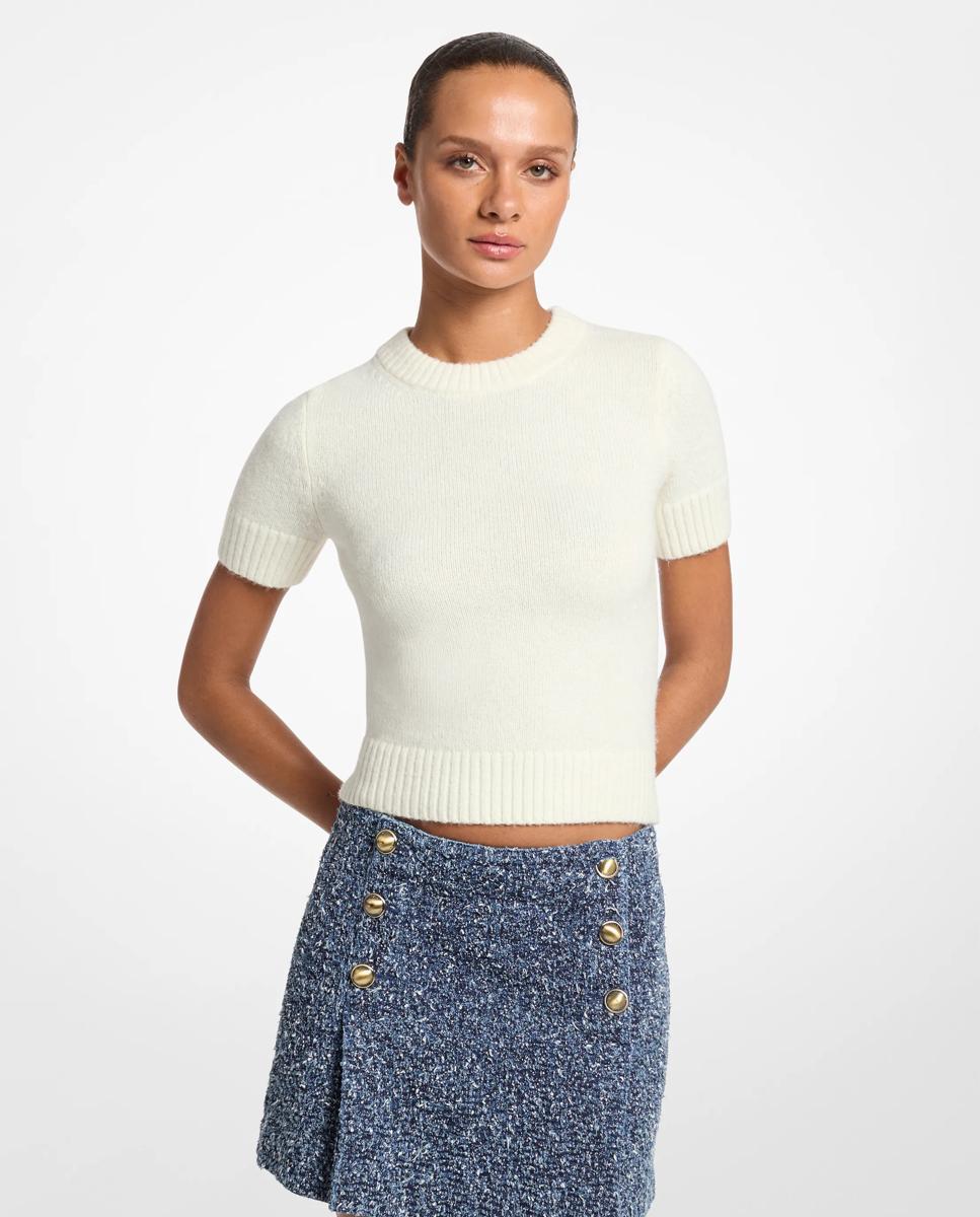 Minifalda vaquera con relieve texturizado - Michael Michael Kors - Azul índigo Azul índigo-1