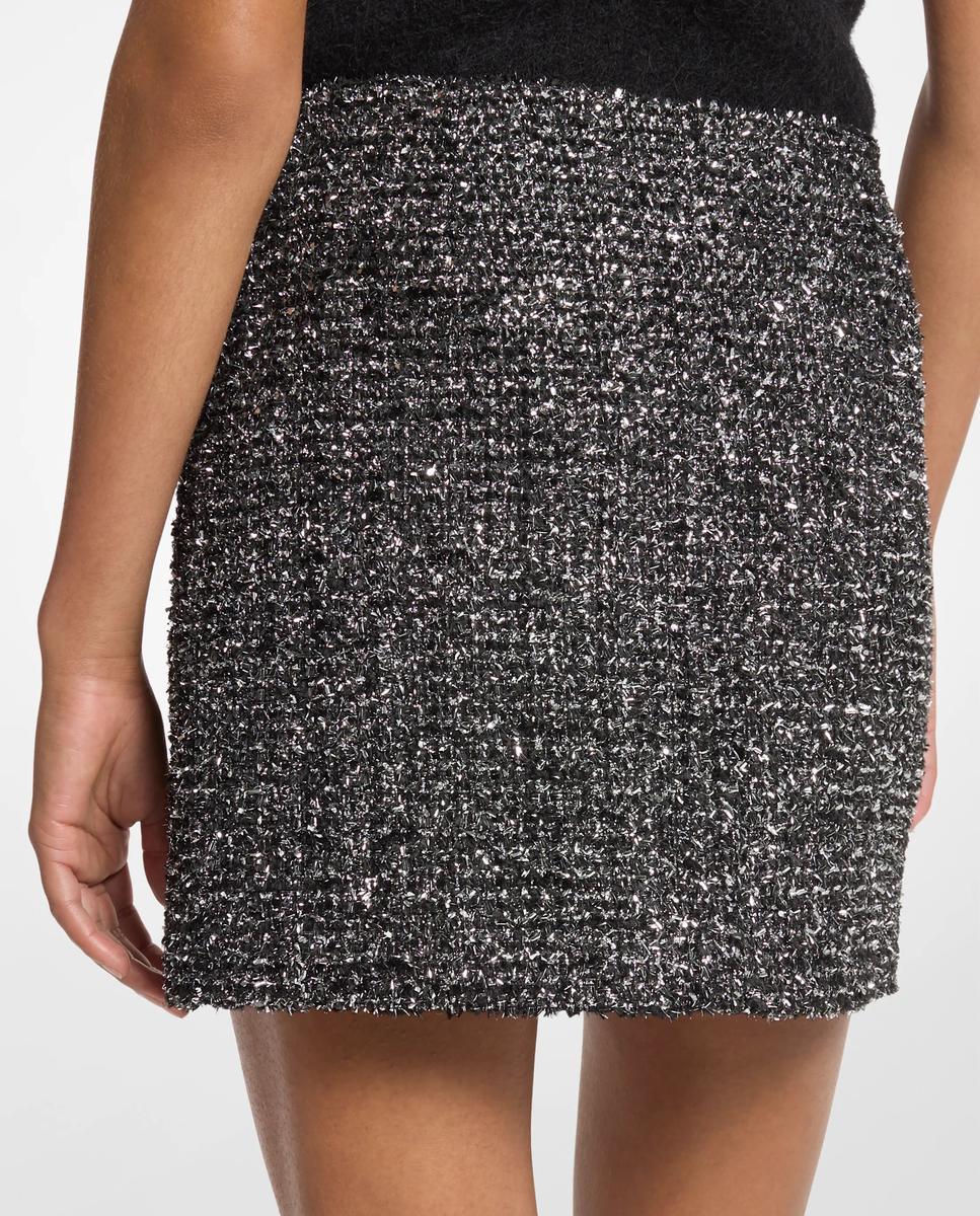 Imagen 2 de Minifalda de tweed metalizado - Michael Michael Kors - Acero brillo Acero brillo