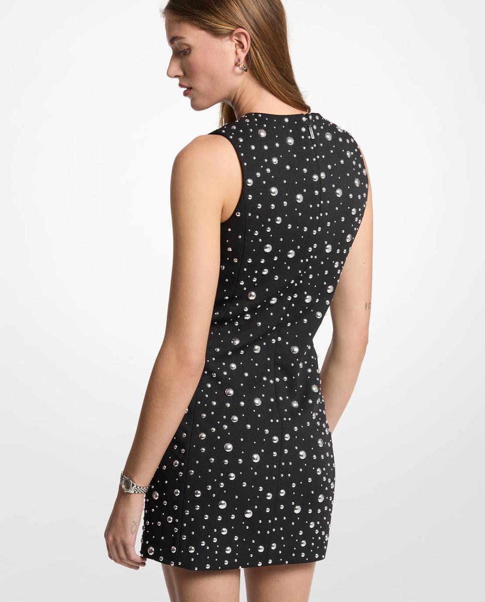 Imagen 2 de Minivestido de crepé elástico con tachuelas - Michael Michael Kors - Negro Negro