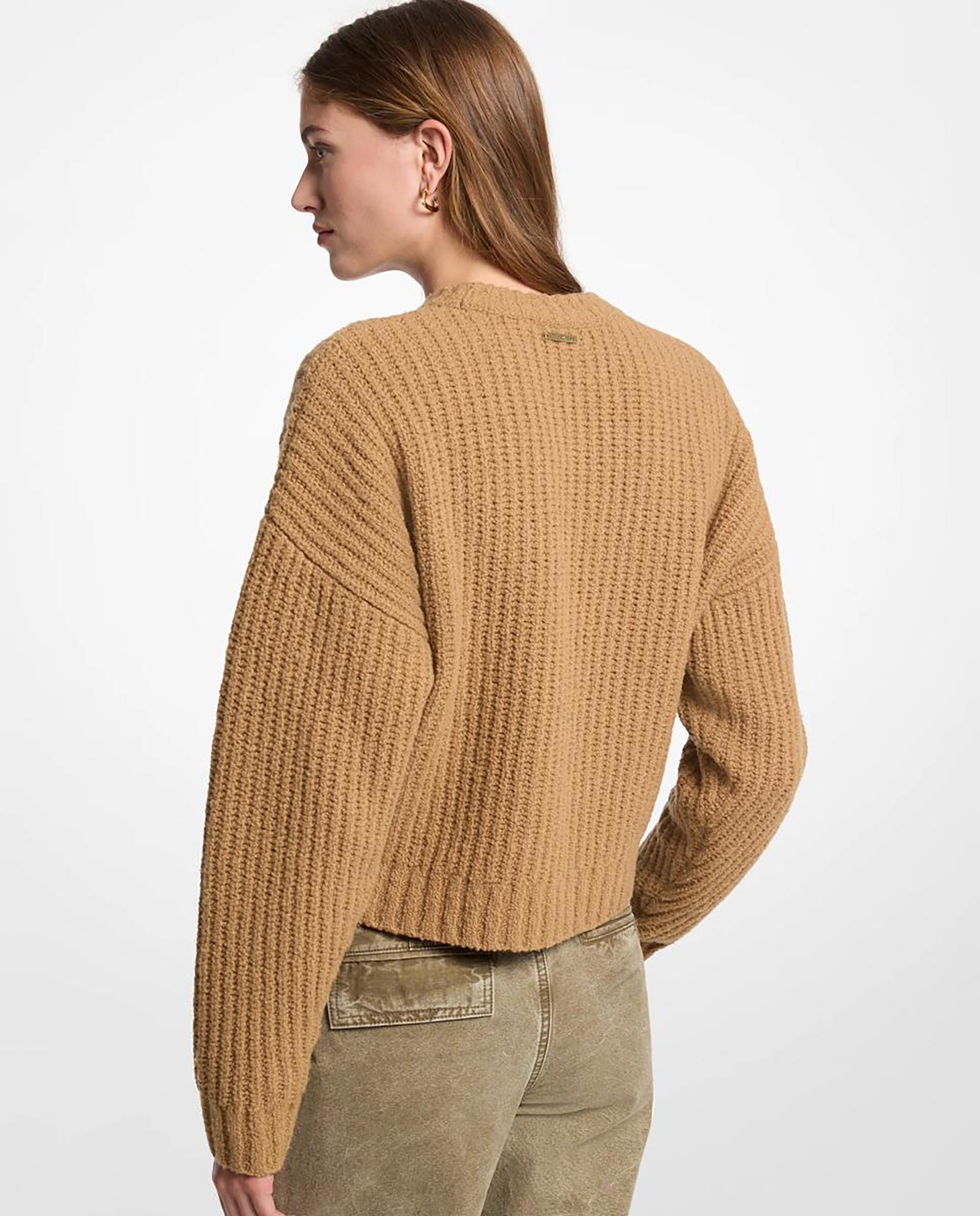 Jersey de mujer de lana de punto grueso - Michael Michael Kors - Marrón claro Marrón claro-2