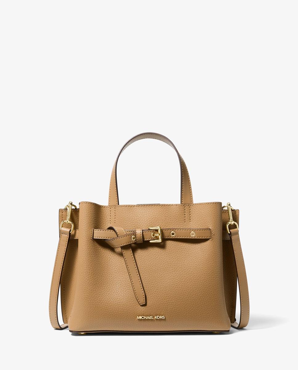 Bandolera de mujer satchel emilia pequeño de piel granulada - Michael Michael Kors - Caramelo Caramelo-1