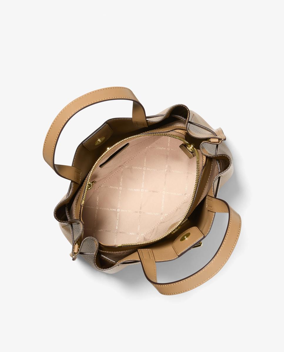Bandolera de mujer satchel emilia mediano de piel granulada - Michael Michael Kors - Caramelo Caramelo-4