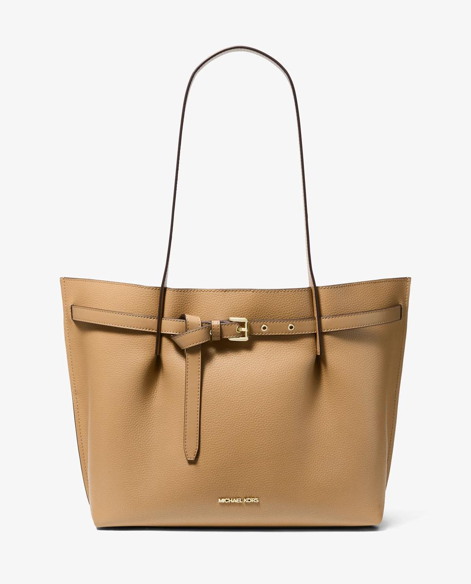 Bolso shopper tote emilia grande de piel granulada - Michael Michael Kors - Caramelo Caramelo-1