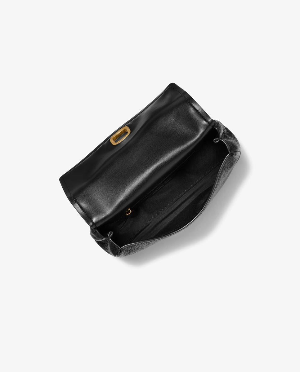 Bolso de hombro bryant pequeño de piel texturizada transformable - Michael Michael Kors - Negro Negro-4