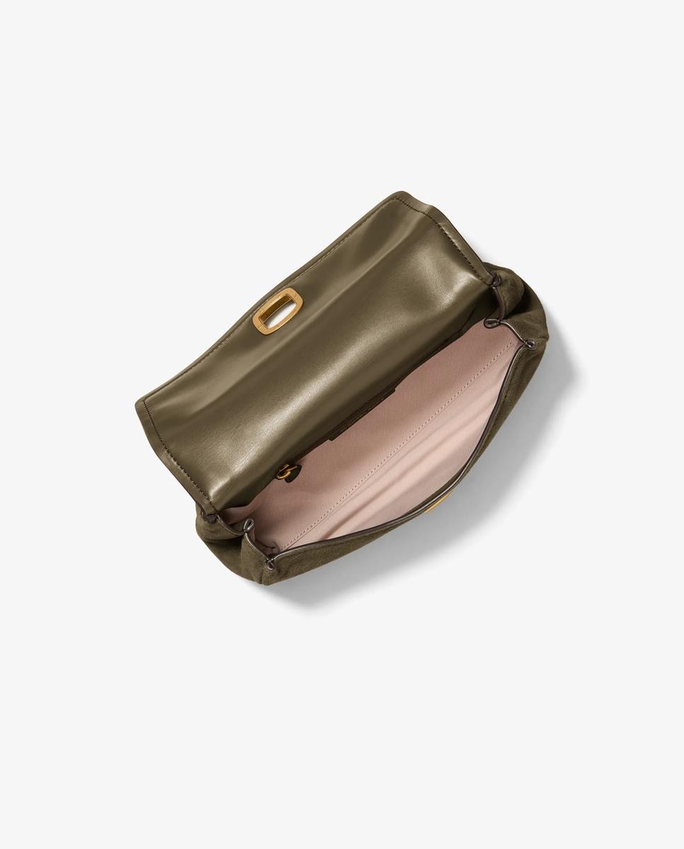 Bolso de hombro bryant pequeño de ante transformable - Michael Michael Kors - Verde pardo Verde pardo-5