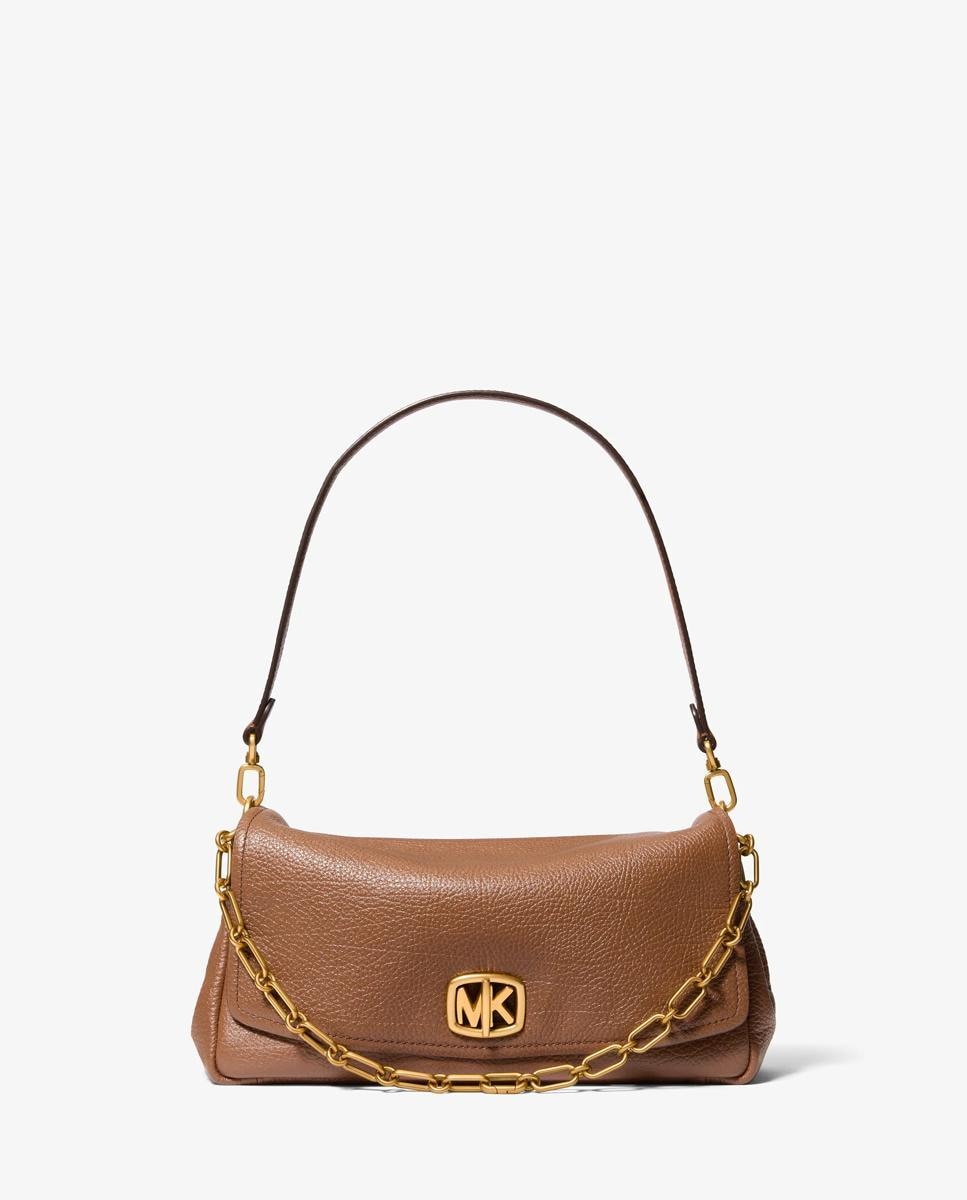 Bolso de hombro bryant grande de piel texturizada transformable - Michael Michael Kors - Canela Canela-1