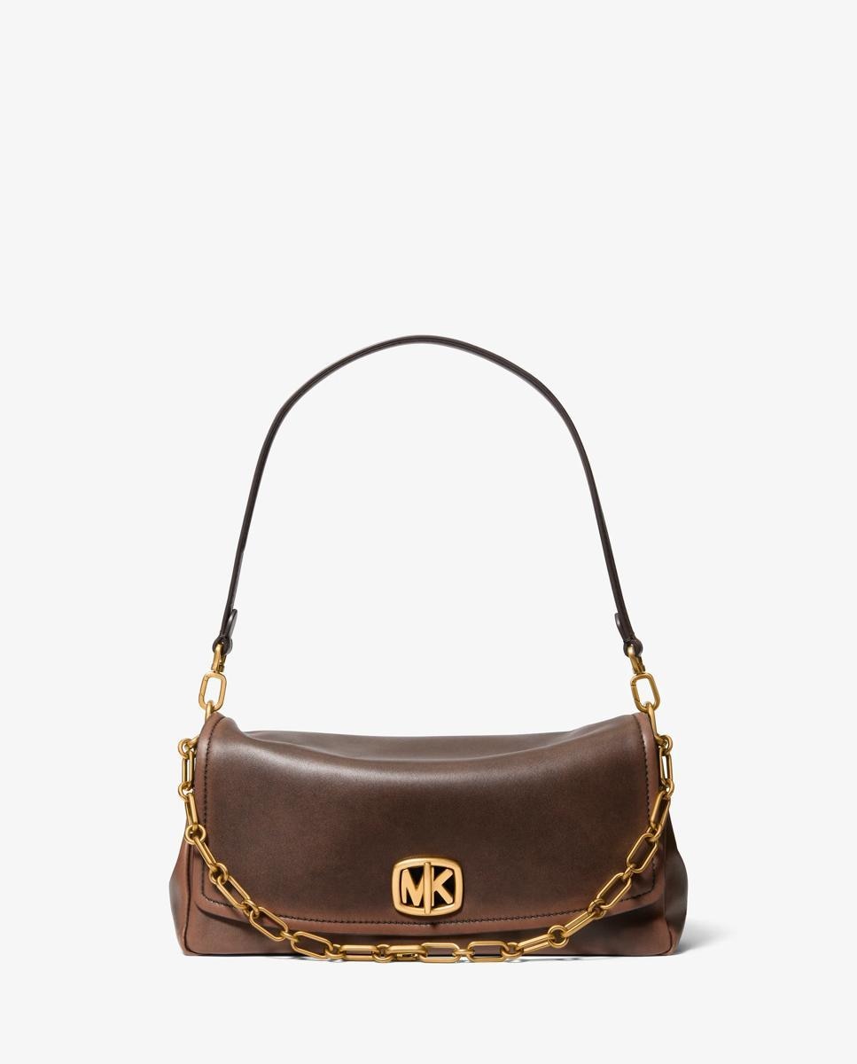 Bolso de hombro bryant grande de piel transformable - Michael Michael Kors - Marrón oscuro Marrón oscuro-1