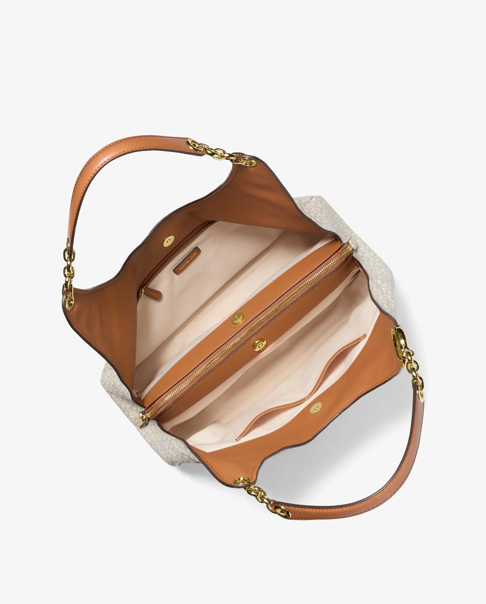 Bolso de hombro ellie grande con logotipo - Michael Michael Kors - Marfil Marfil-4