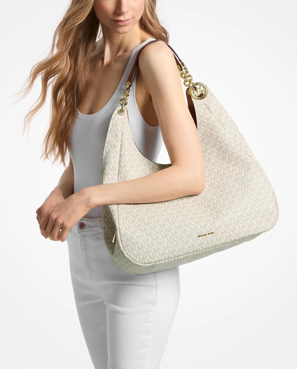 Bolso de hombro ellie grande con logotipo - Michael Michael Kors - Marfil Marfil-2