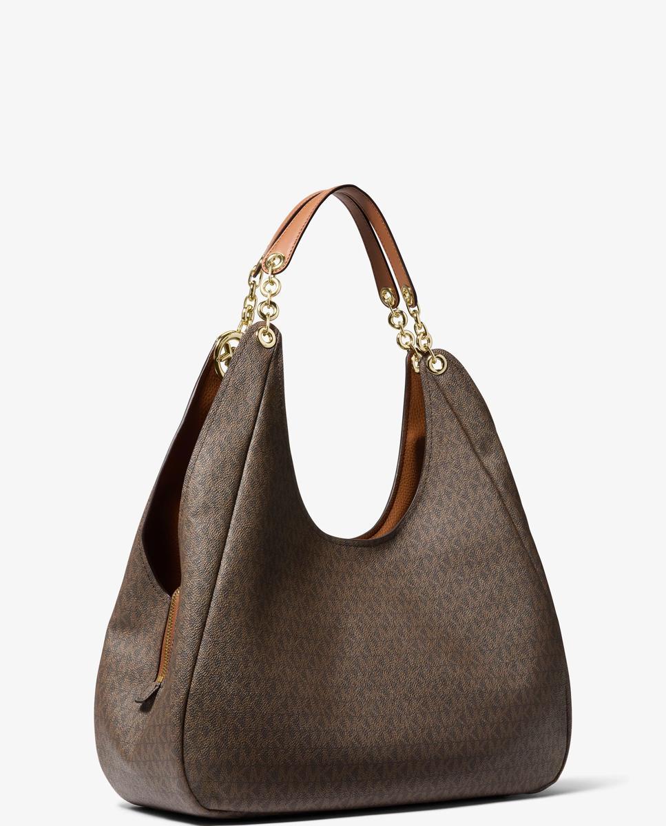 Bolso de hombro ellie grande con logotipo - Michael Michael Kors - Marrón oscuro Marrón oscuro-3