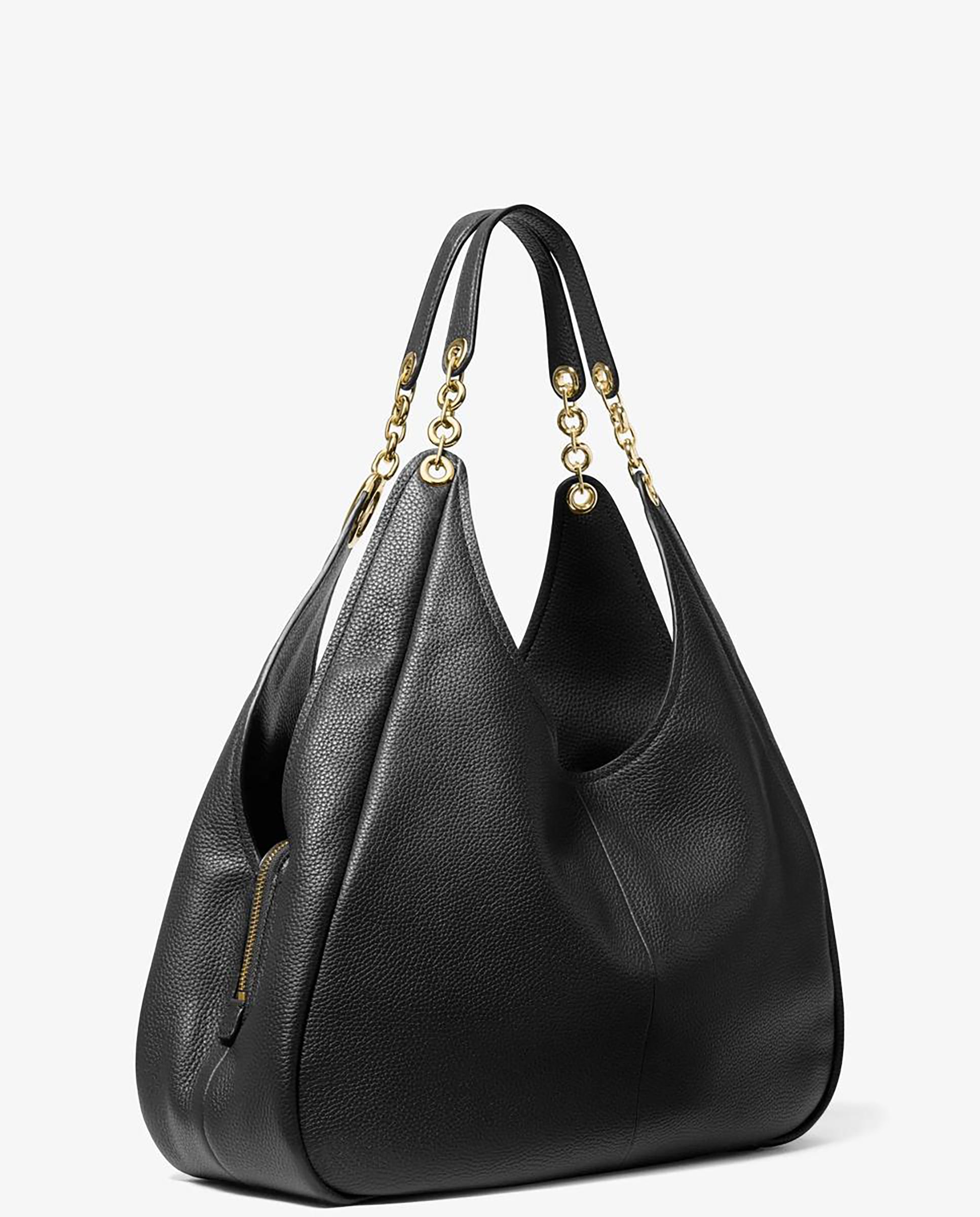 Bolso de hombro ellie grande de piel granulada - Michael Michael Kors - Negro Negro-3
