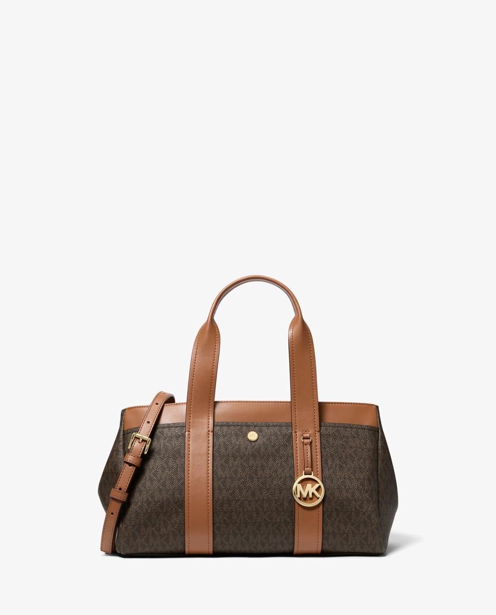 Imagen 1 de Bandolera de mujer satchel foster pequeño con logotipo - Michael Michael Kors - Marrón oscuro Marrón oscuro