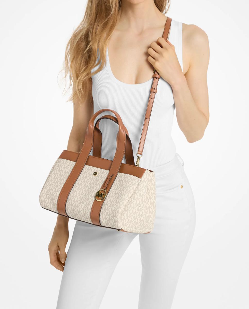 Imagen 3 de Bandolera de mujer satchel foster pequeño con logotipo - Michael Michael Kors - Marrón oscuro Marrón oscuro