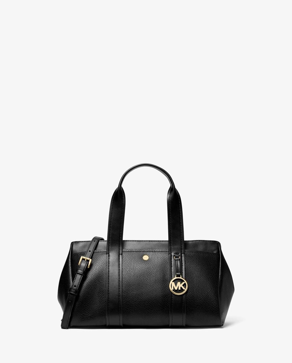 Imagen 0 de Bandolera de mujer satchel foster pequeño de piel granulada Negro