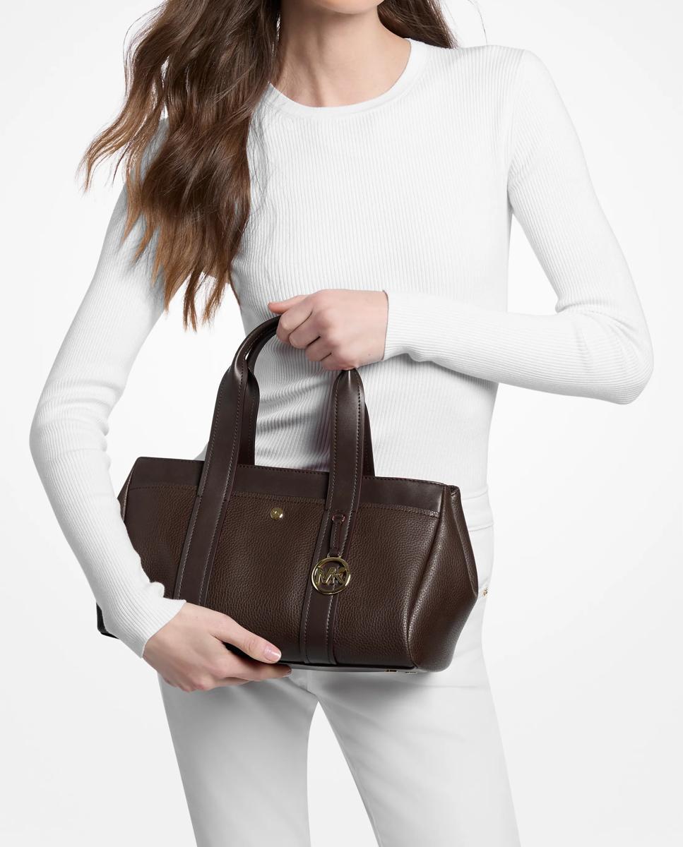 Bandolera de mujer satchel foster pequeño de piel granulada - Michael Michael Kors - Negro Negro-2