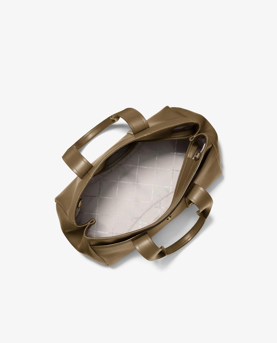 Bandolera de mujer satchel foster pequeño de piel granulada - Michael Michael Kors - Verde pardo Verde pardo-4