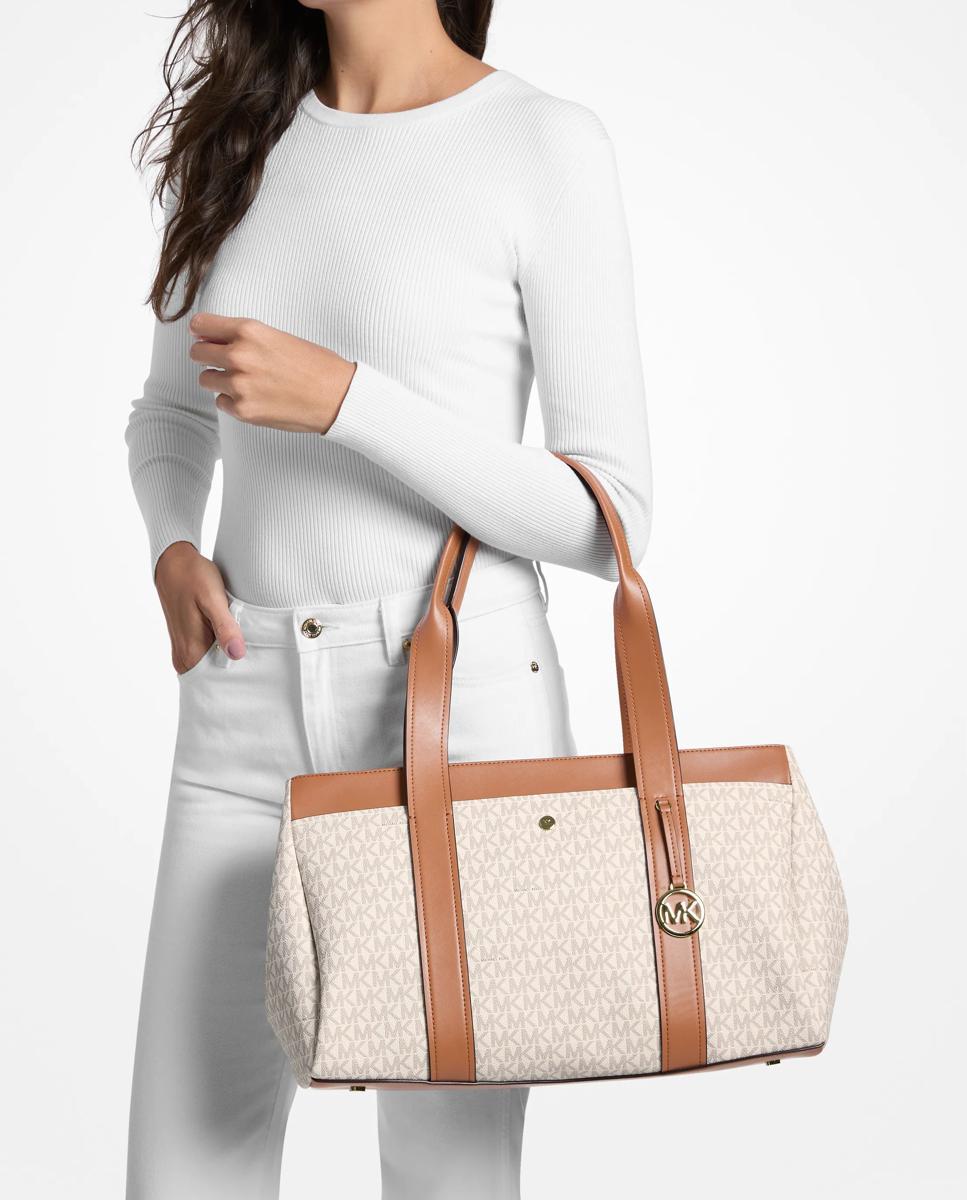 Bandolera de mujer satchel foster pequeño de piel granulada - Michael Michael Kors - Verde pardo Verde pardo-2