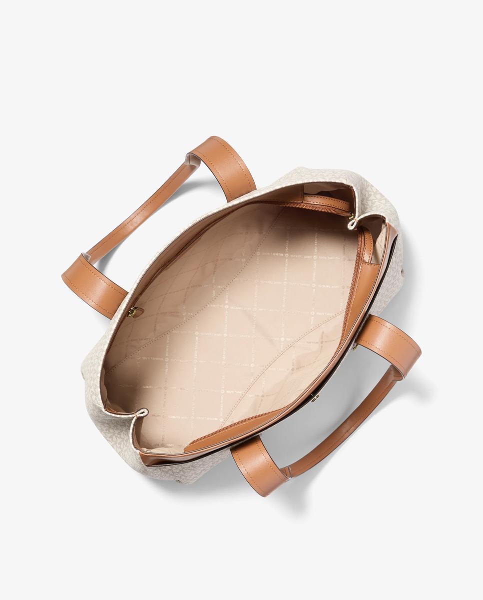 Bolso de hombro foster grande con logotipo - Michael Michael Kors - Marfil Marfil-5