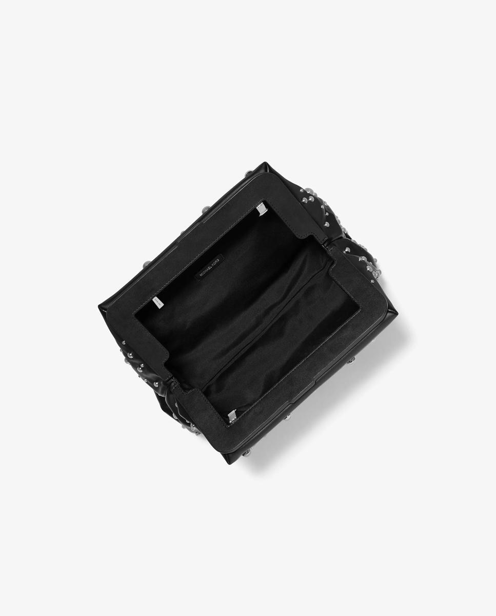 Bolso de hombro goldie grande de piel con tachuelas - Michael Michael Kors - Negro Negro-3