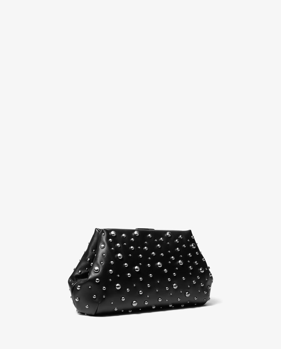 Bolso de hombro goldie grande de piel con tachuelas - Michael Michael Kors - Negro Negro-2