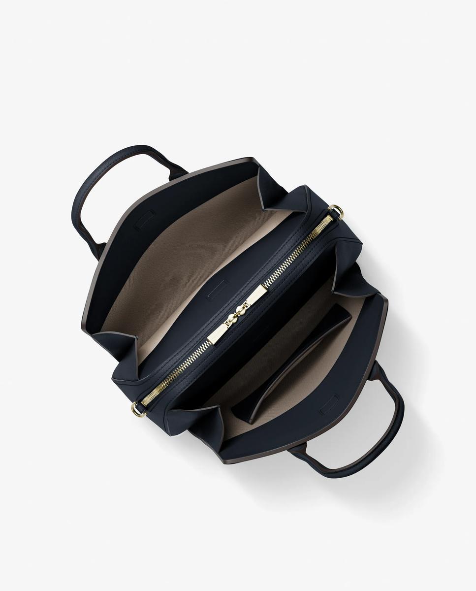 Imagen 5 de Bandolera de mujer satchel laila mediano de piel - Azul marino Azul marino